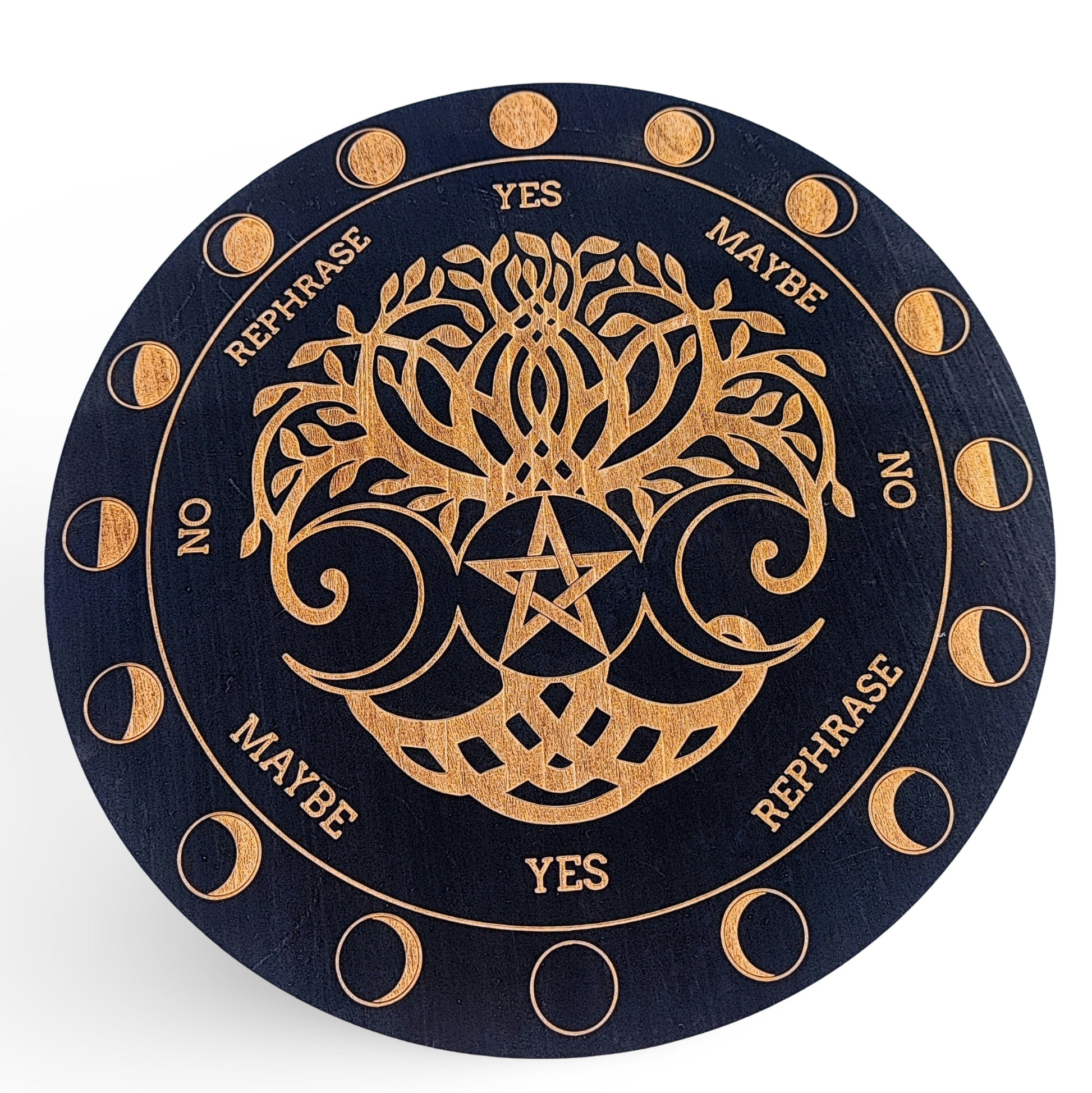 Pendulum Gift Set -Tree of Life Pendulum Board with Natural Rose Quartz Gemstone Pendulum - Arômes et Évasions