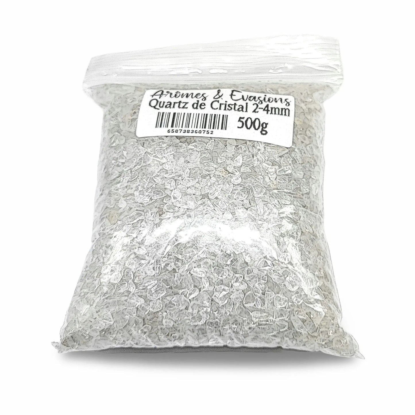 Stone - Tumbled Chips - Crystal Quartz - 2 to 4mm 500 g