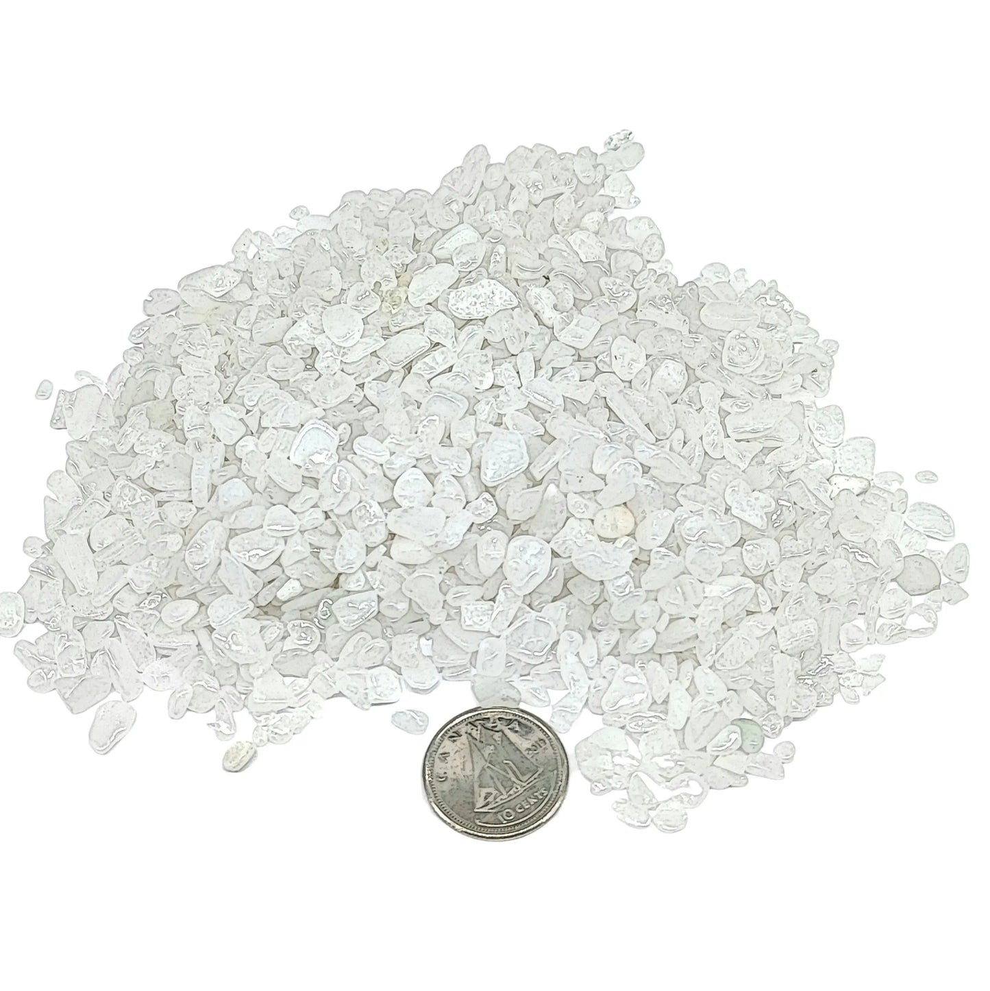 Stone - Tumbled Chips - White Jade - 2 to 4mm