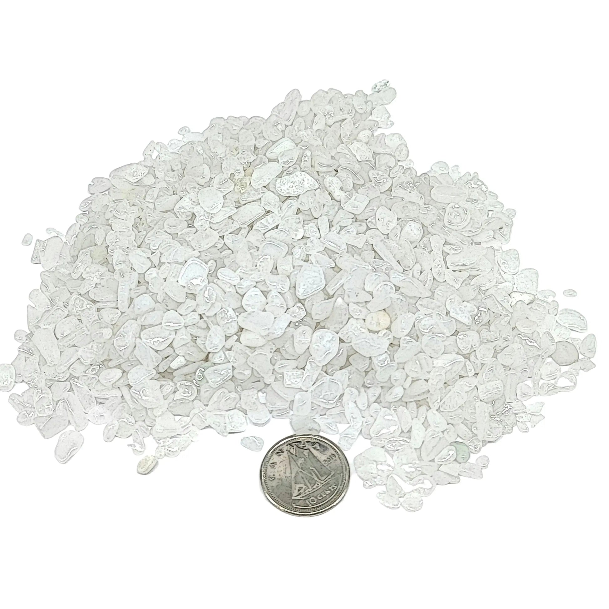 Stone - Tumbled Chips - White Jade - 2 to 4mm