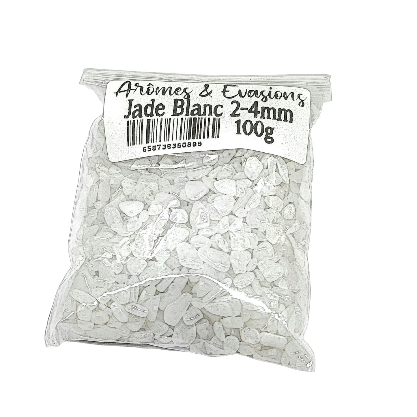 Stone - Tumbled Chips - White Jade - 2 to 4mm 100 g