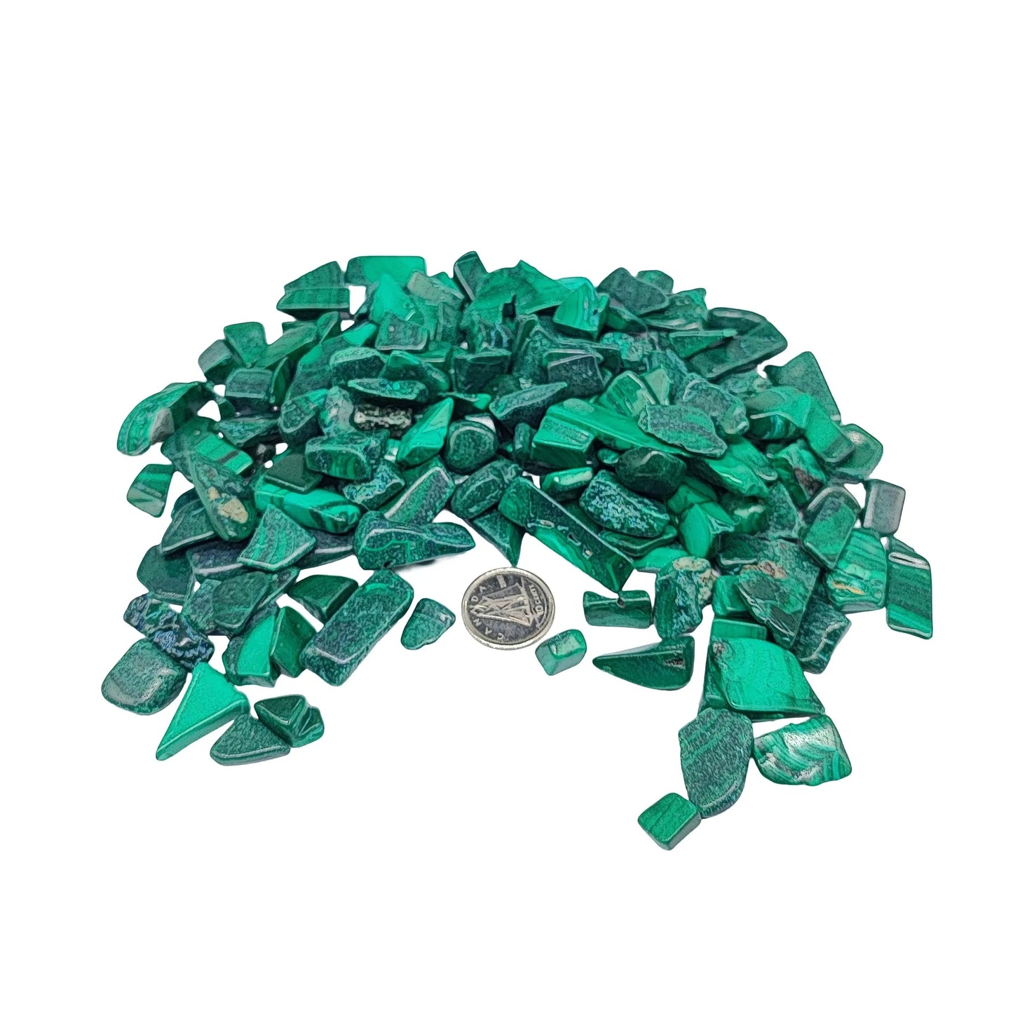 Stone - Tumbled Chips - Malachite - 5mm to 10mm