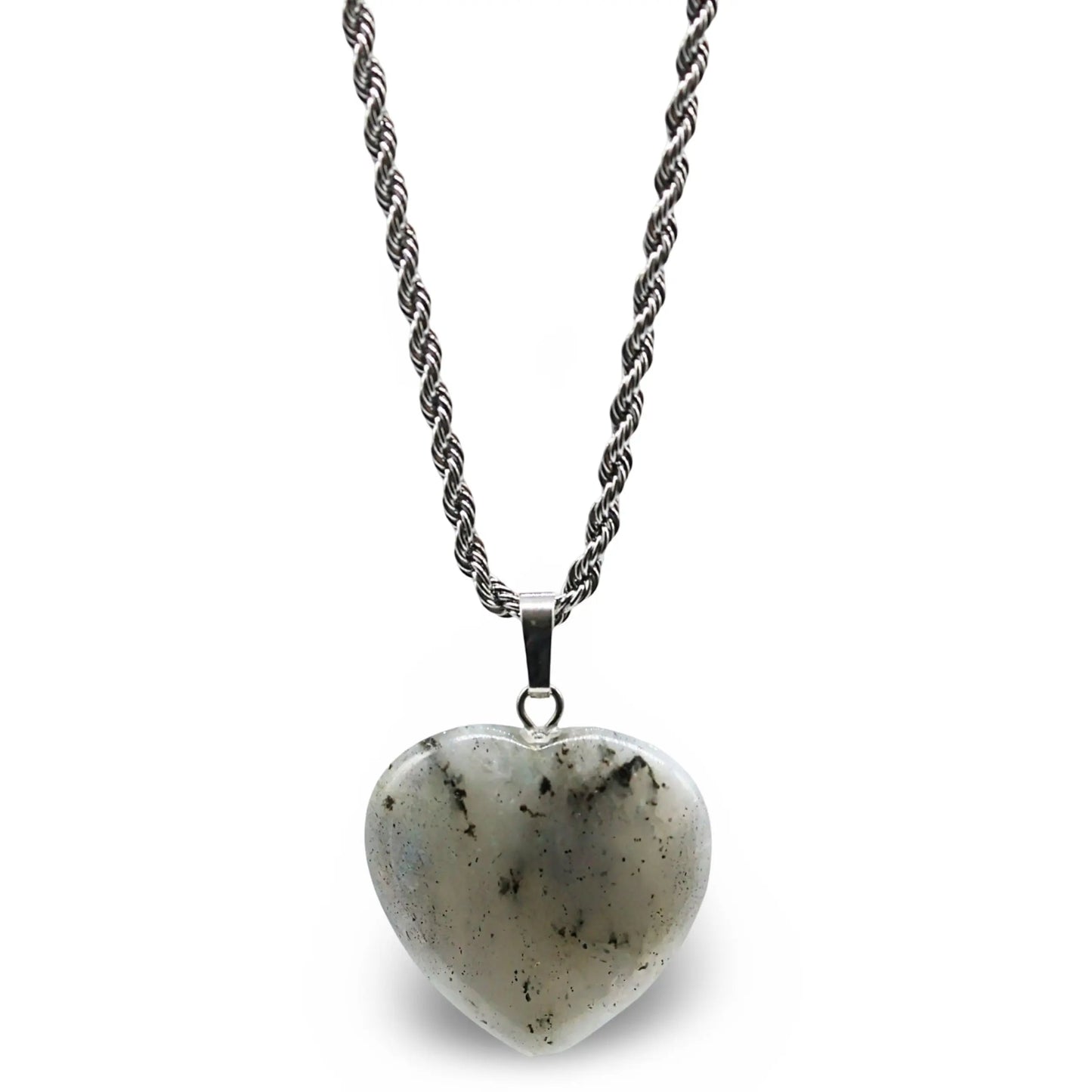 Necklace - Heart Shaped - Labradorite