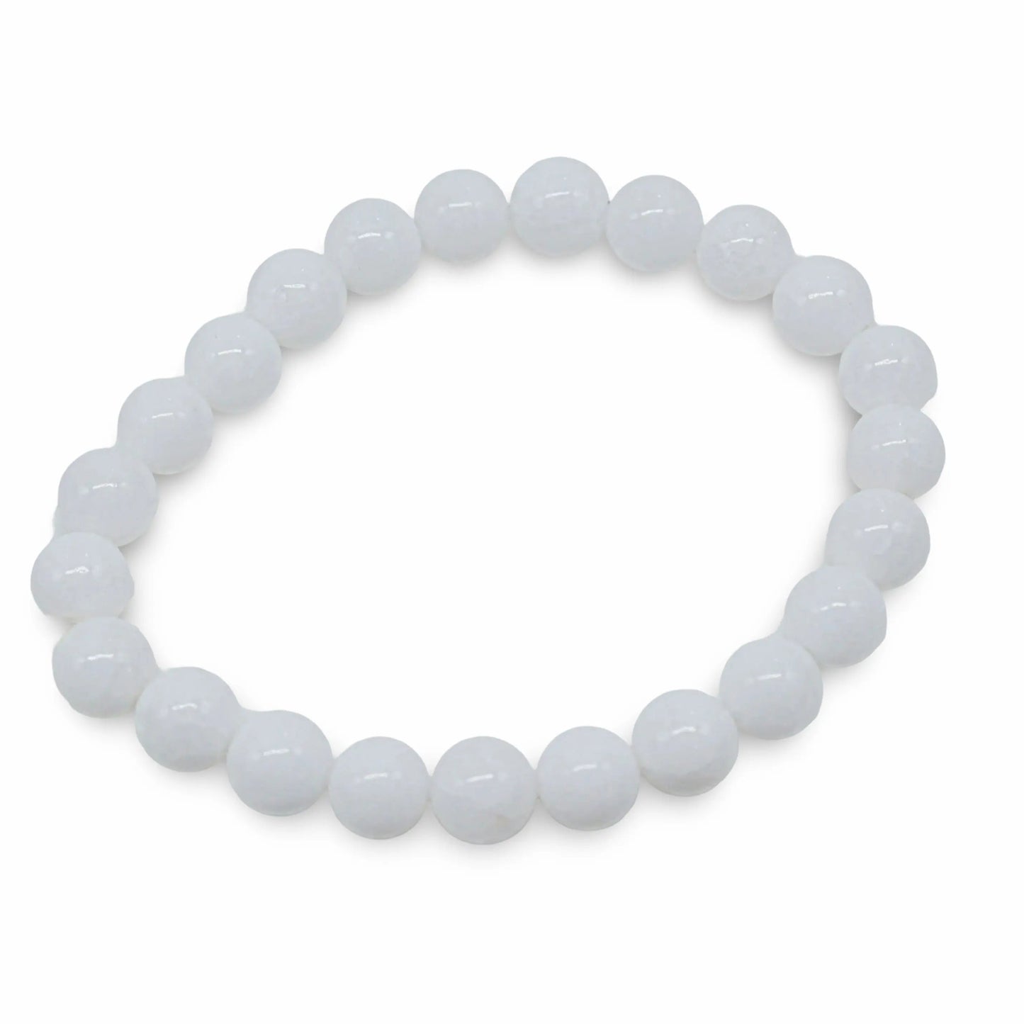 Bracelet - White Jade - 8mm