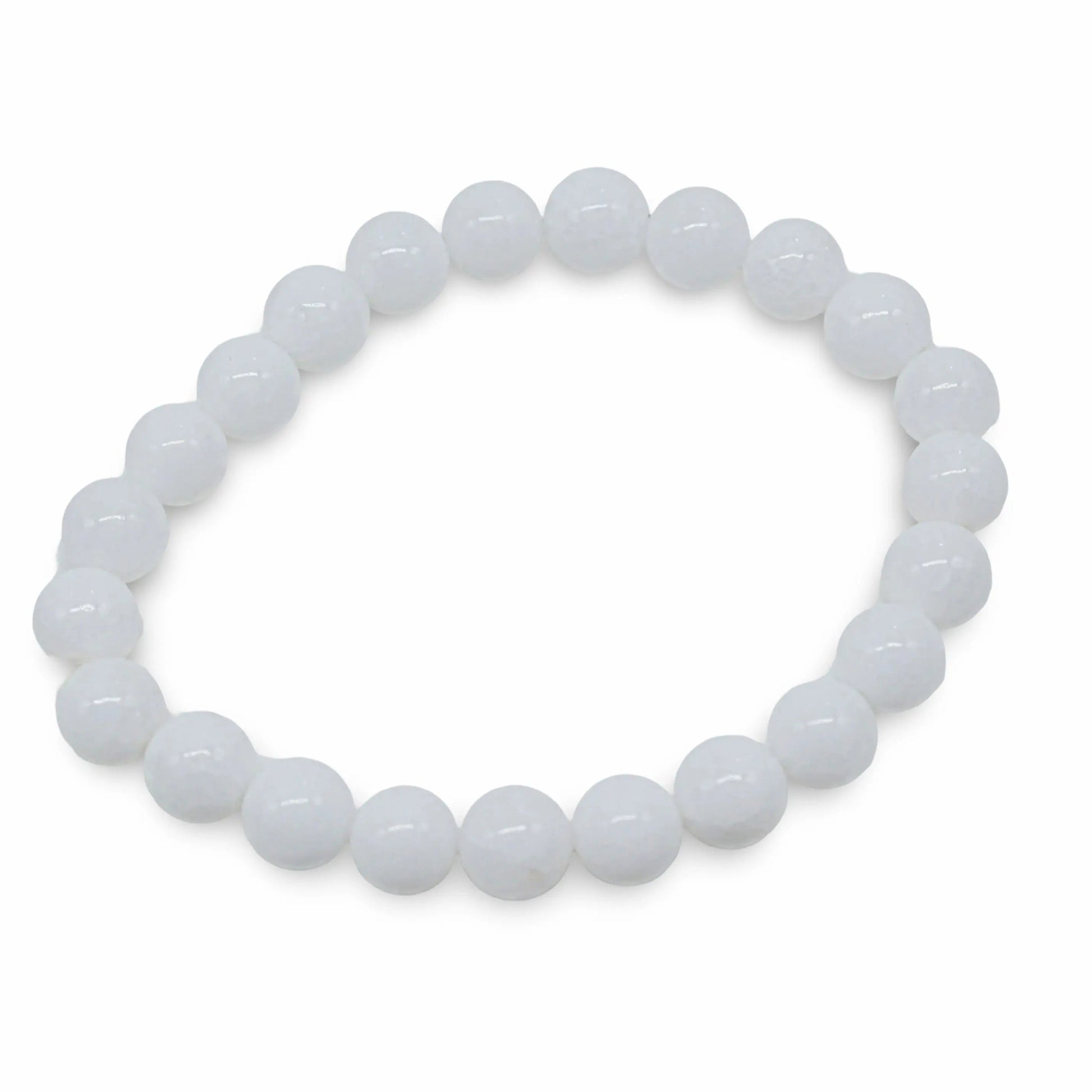 Bracelet - White Jade - 8mm