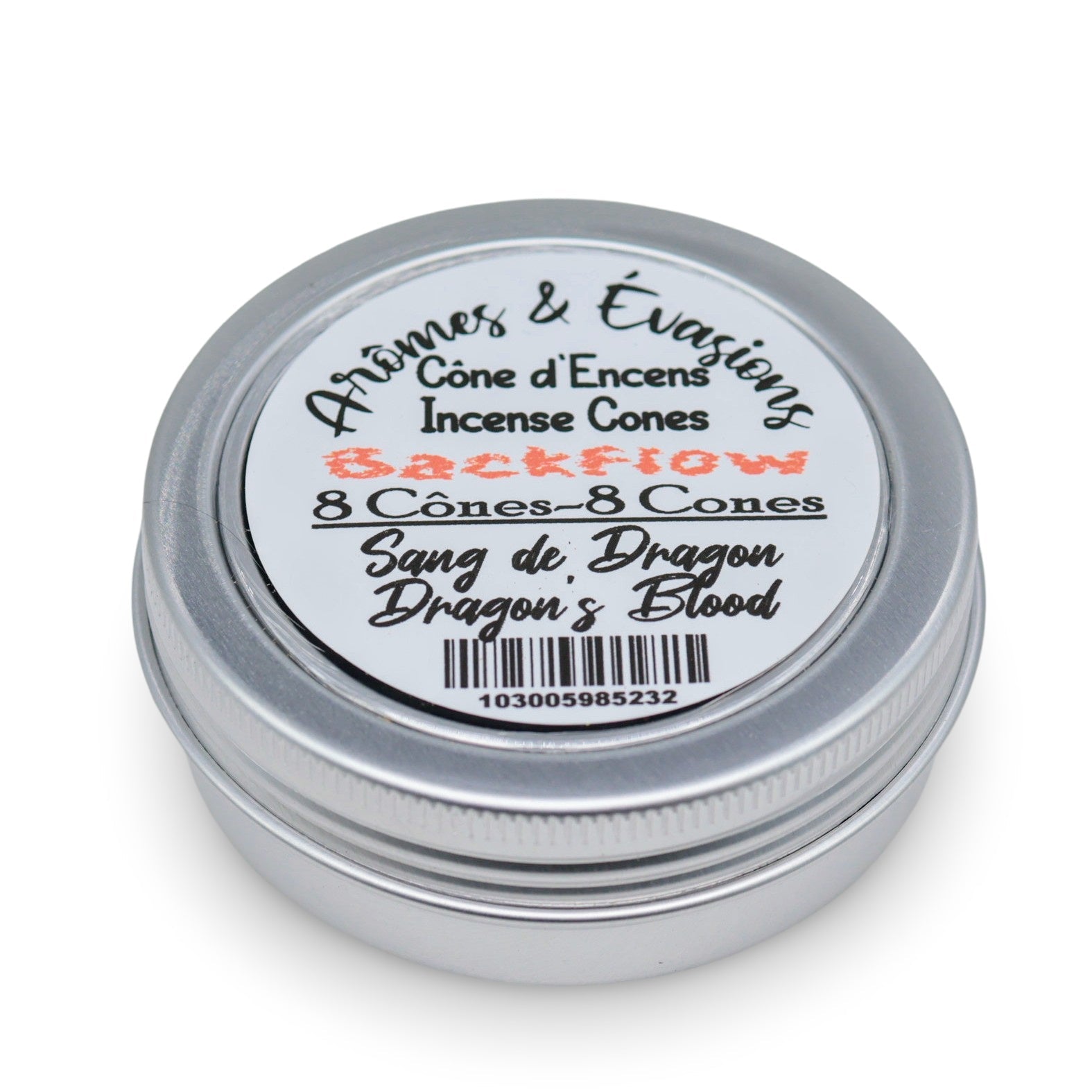 Incense -Backflow Cones -Dragon's Blood -8 Cones