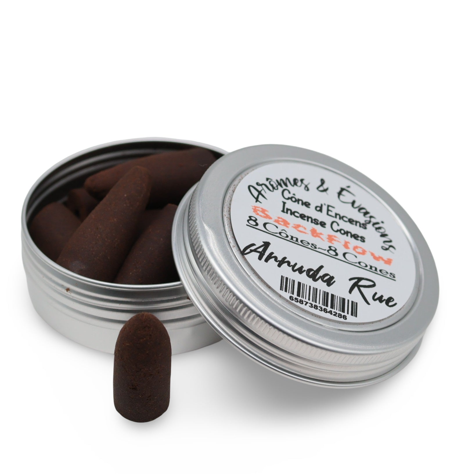 Incense - Backflow Cones - Arruda Rue - 8 Cones