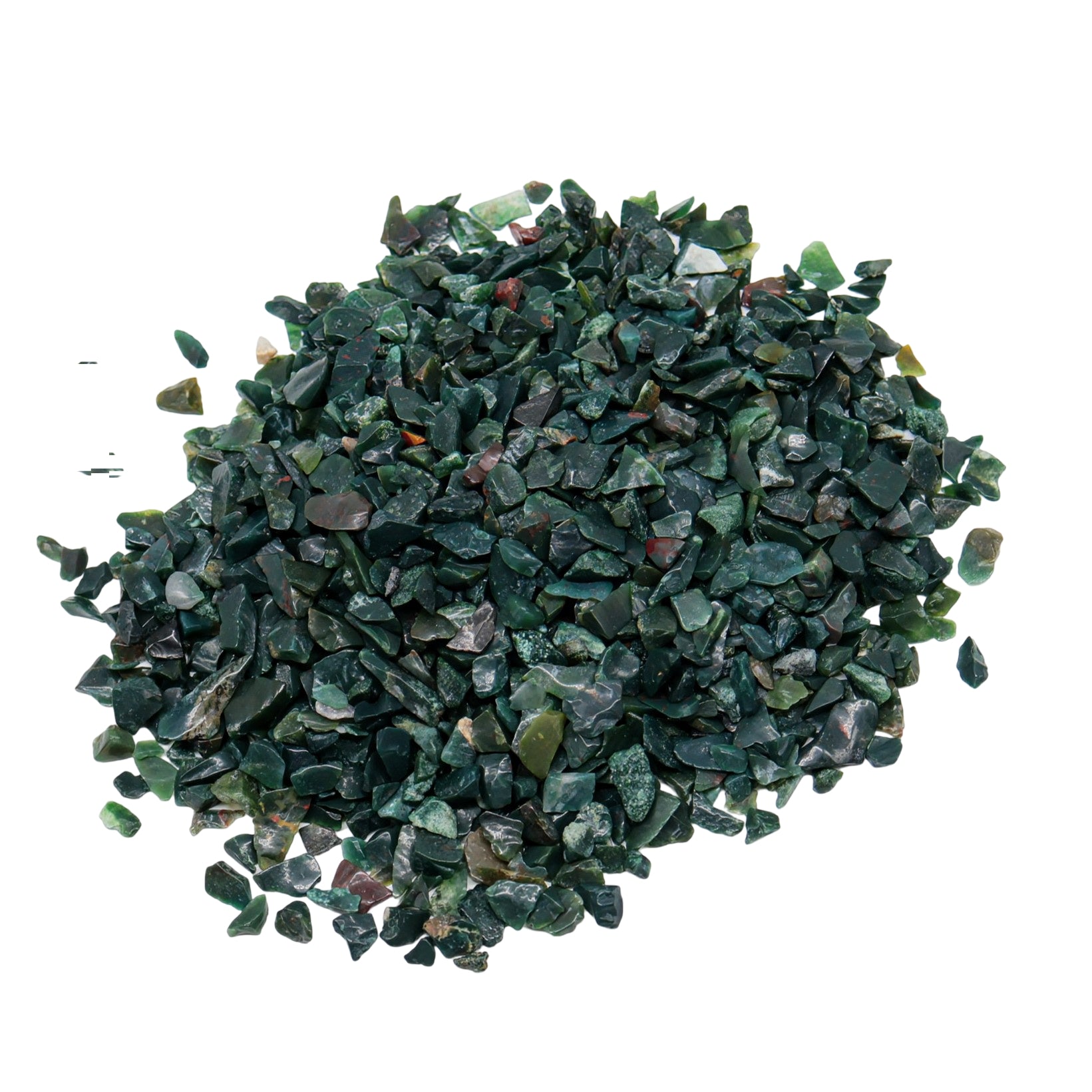 Stone - Tumbled Chips - Bloodstone - 3 to 5mm 10 g