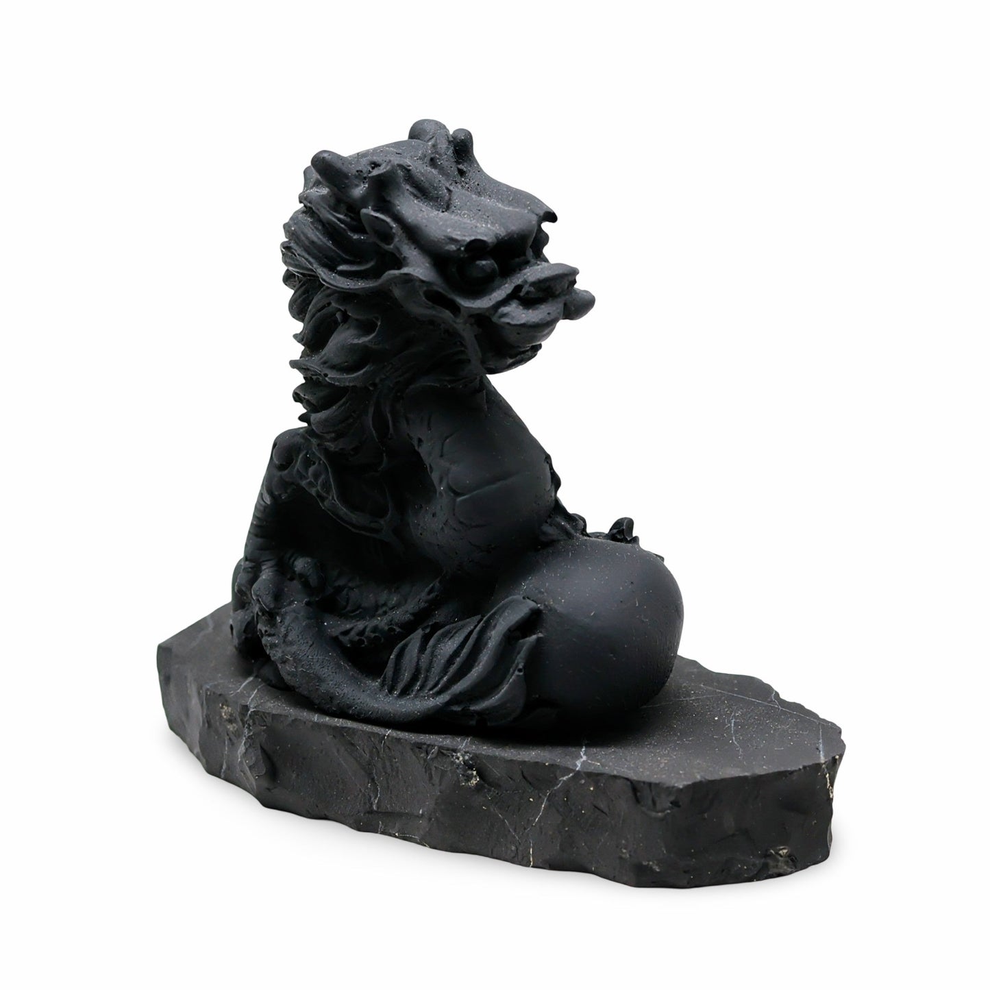 Pierre - Pierre de Shungite Sculptée en Forme de Dragon - Brute - 269 g