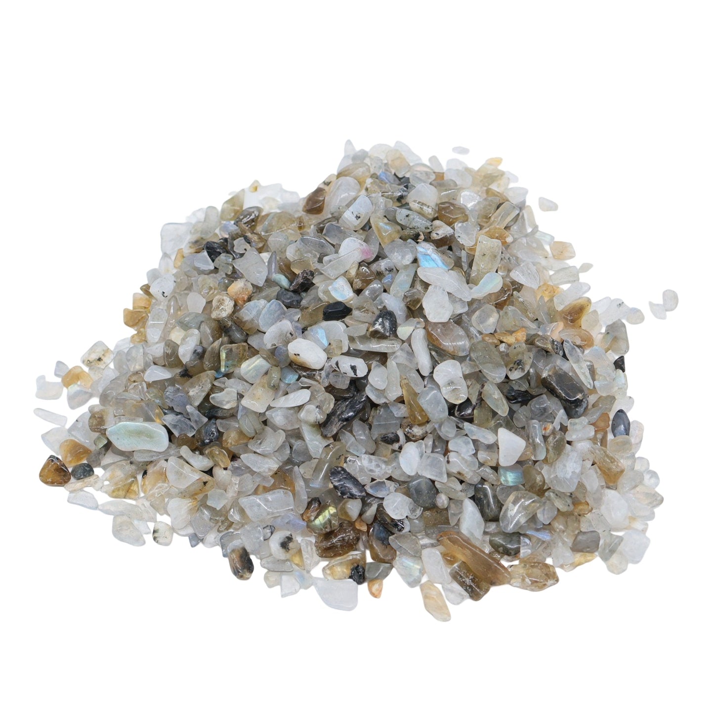 Stone - Tumbled Chips - Labradorite - 2 to 4mm 10 g