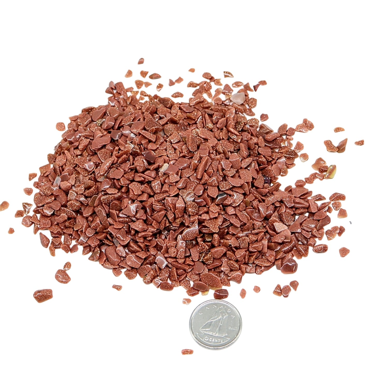 Stone - Tumbled Chips - Goldstone - 2 to 4mm
