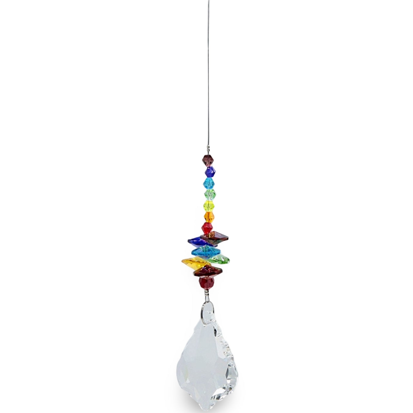 Home Decor - Suncatcher - Crystal Hanging Ornament - Water Drop, 7 Chakra