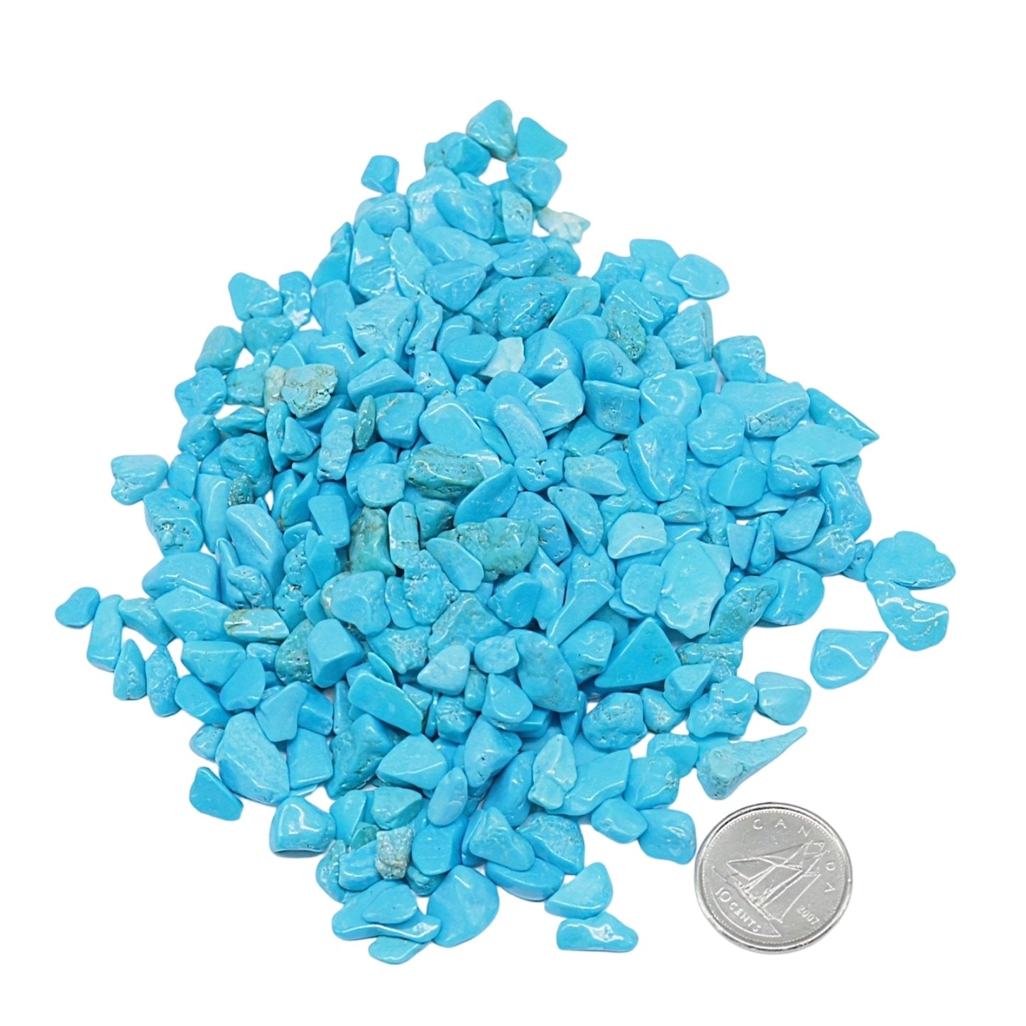 Stone - Tumbled Chips - Blue Howlite - 5 to 7mm