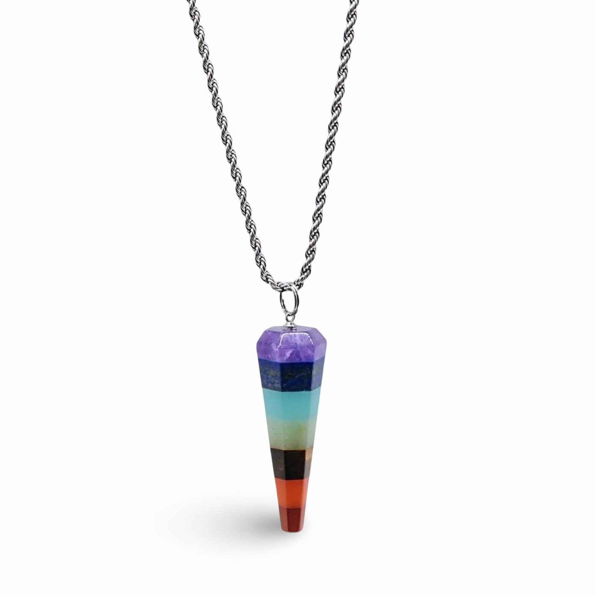 Necklace - Cone - 7 Chakras - Cayve's Mystic Nature Wholesale