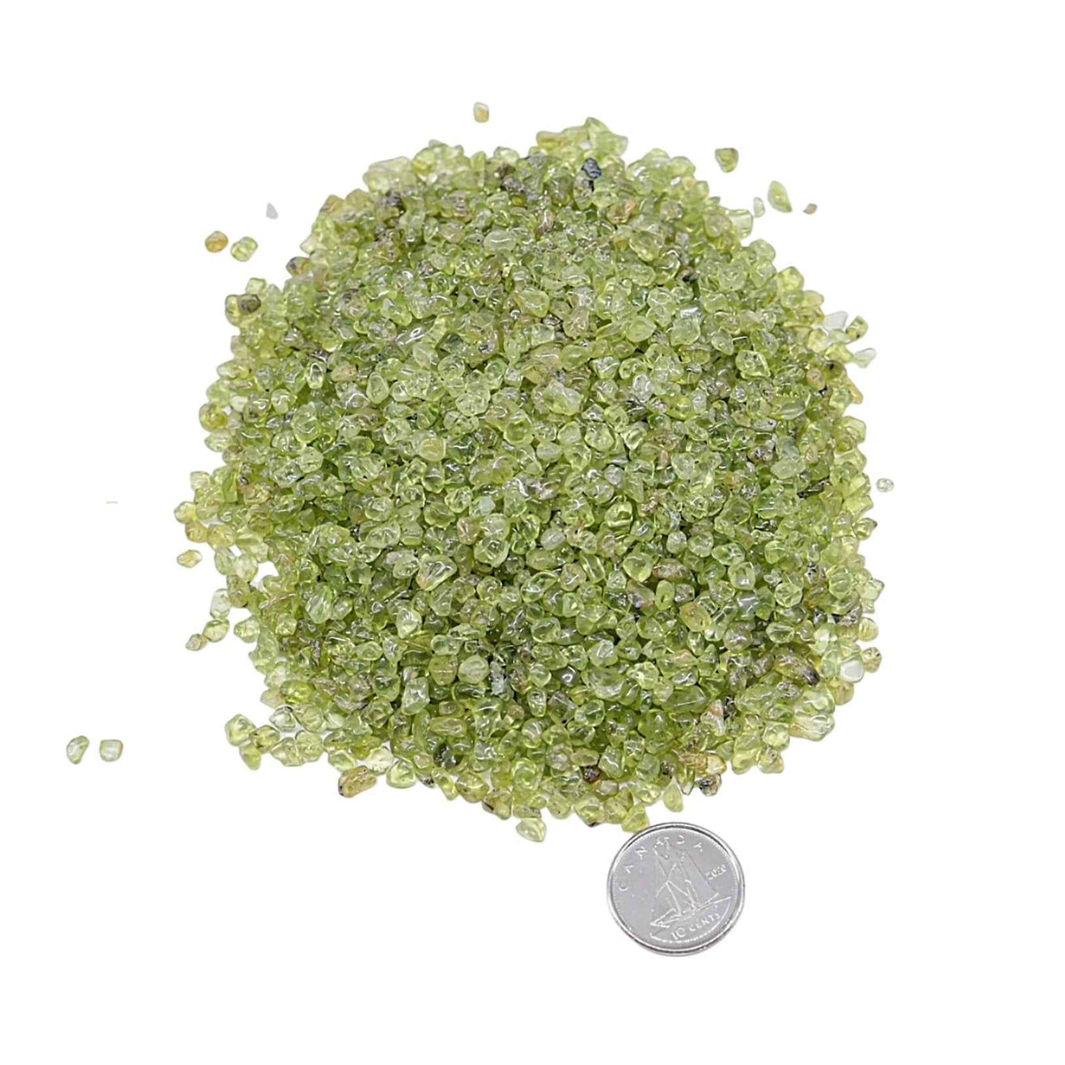 Stone - Tumbled Chips - Peridot - 3 to 5mm - Cayve's Mystic Nature Wholesale