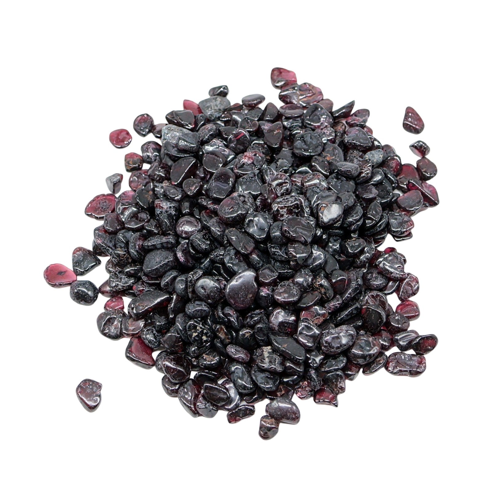 Stone - Tumbled Chips - Garnet - 5 to 7mm 500 g