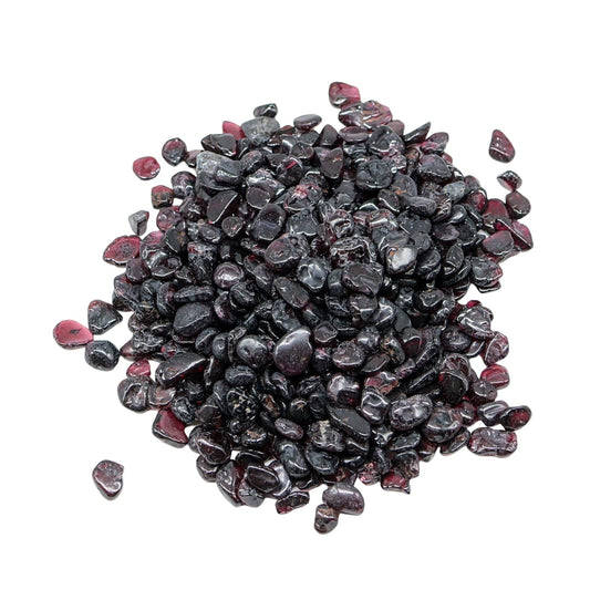 Stone - Tumbled Chips - Garnet - 5 to 7mm 500 g