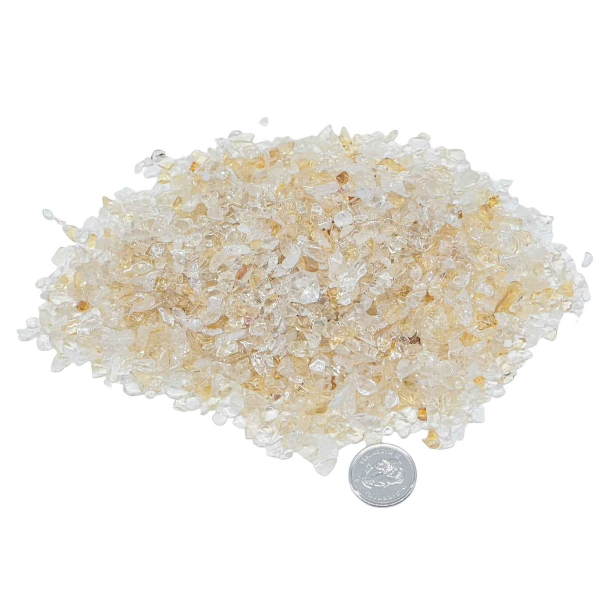 Stone - Tumbled Chips - Dyed Citrine - 2 to 4mm - Cayve's Mystic Nature Wholesale