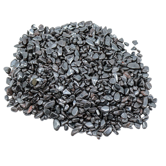 Stone - Tumbled Chips - Hematite - 3 to 4mm 500 g