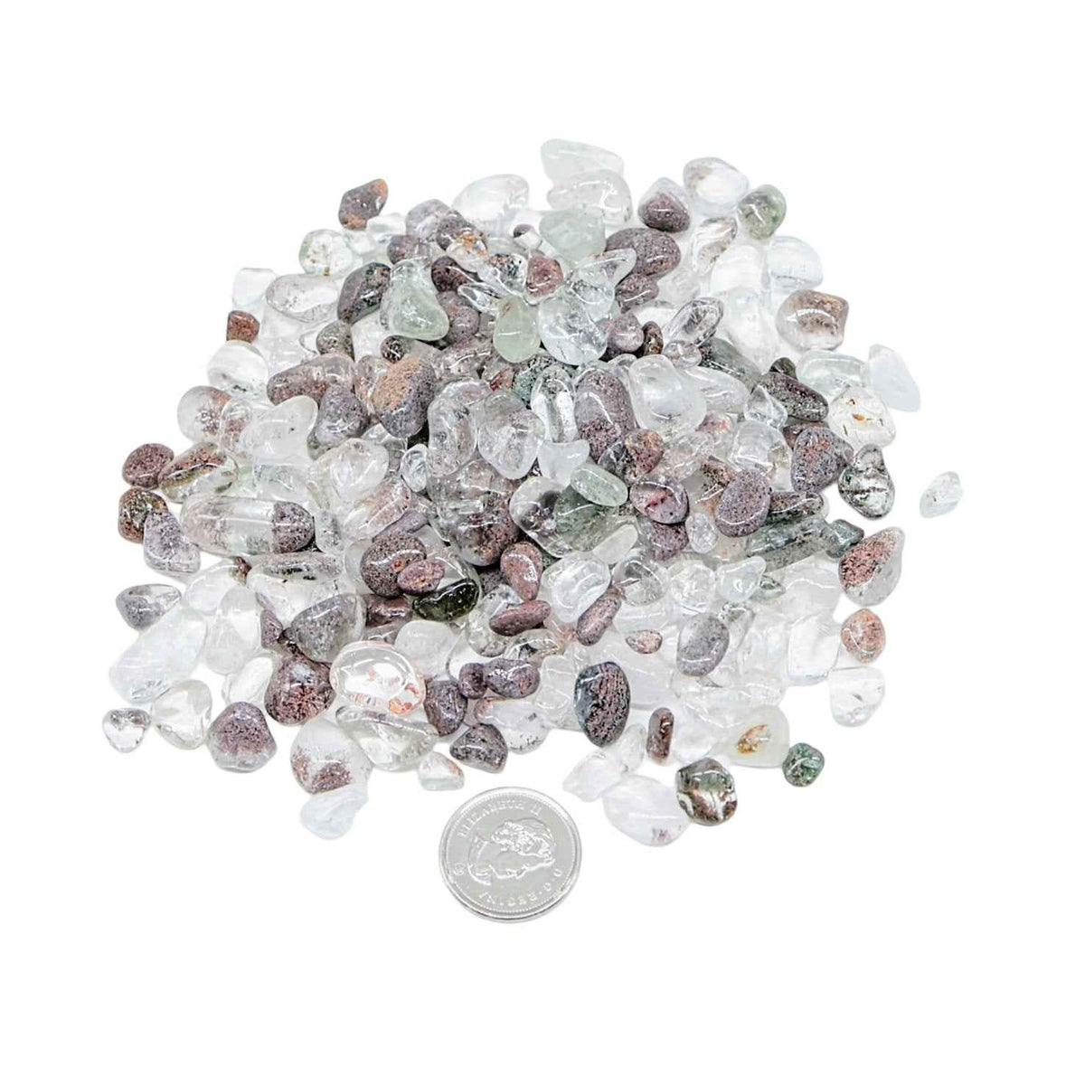 Stone - Tumbled Chips - Green Phantom Quartz - Cayve's Mystic Nature Wholesale