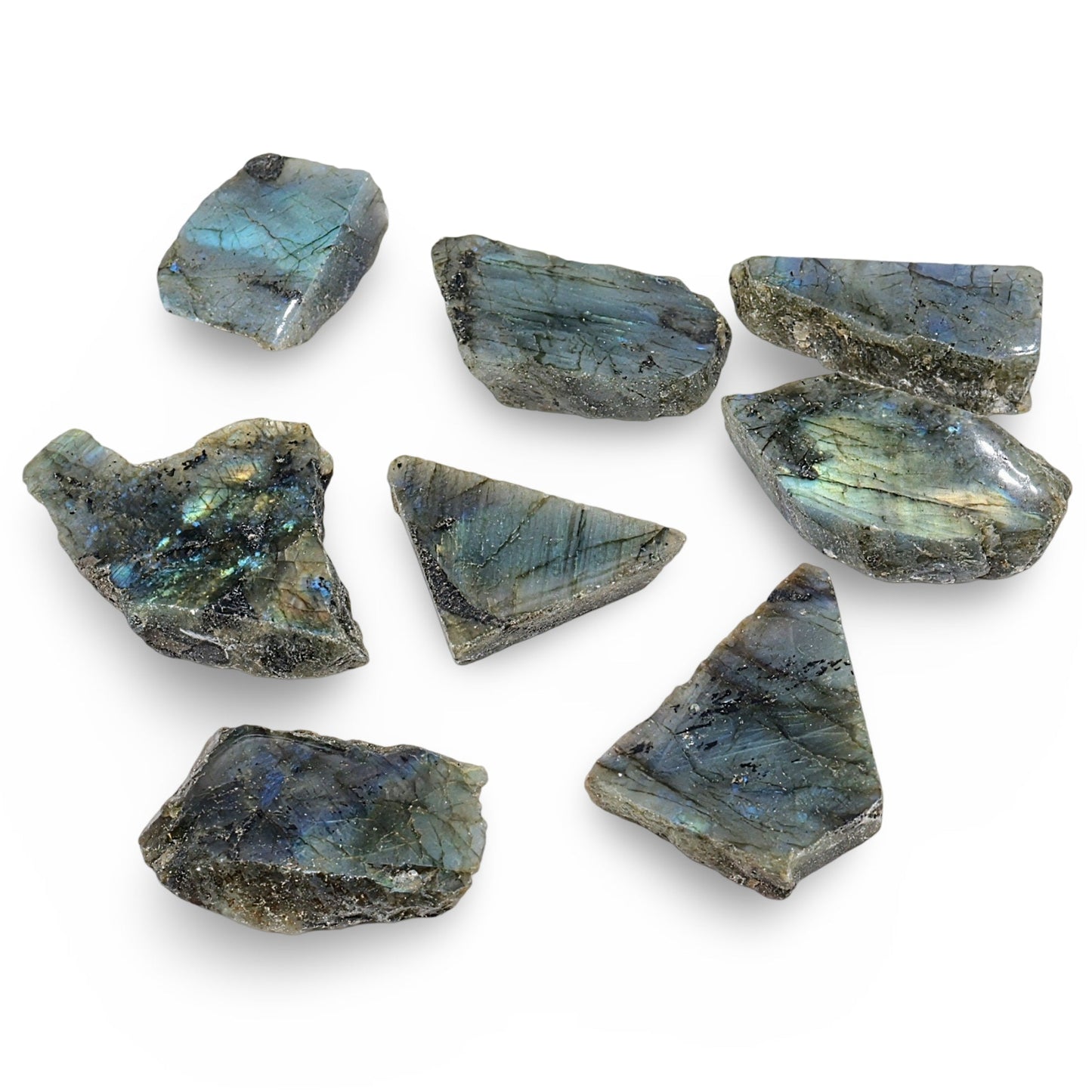 Stone - Labradorite - Rough & Polish Side