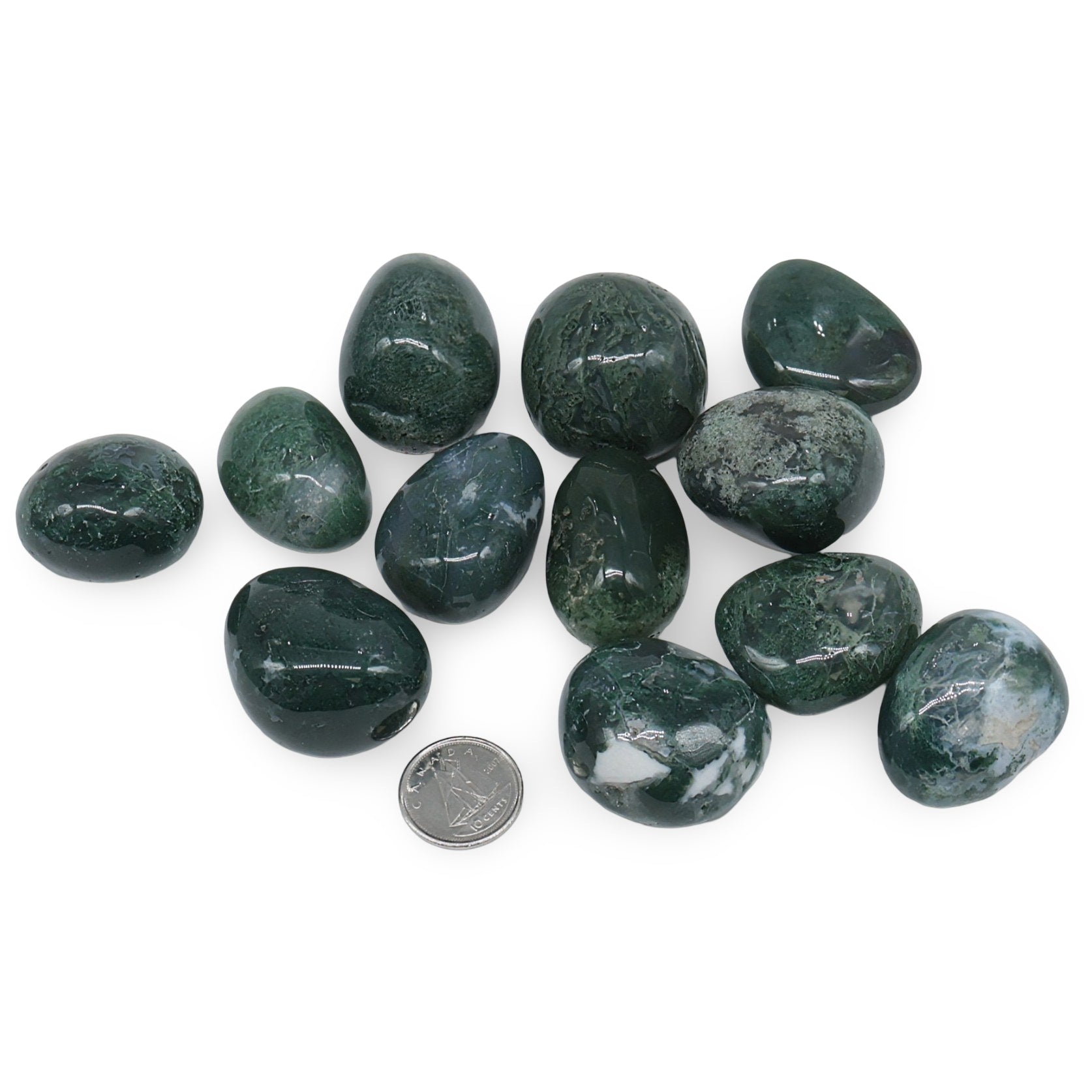 Stone - Brazilian Moss Agate - Tumbled