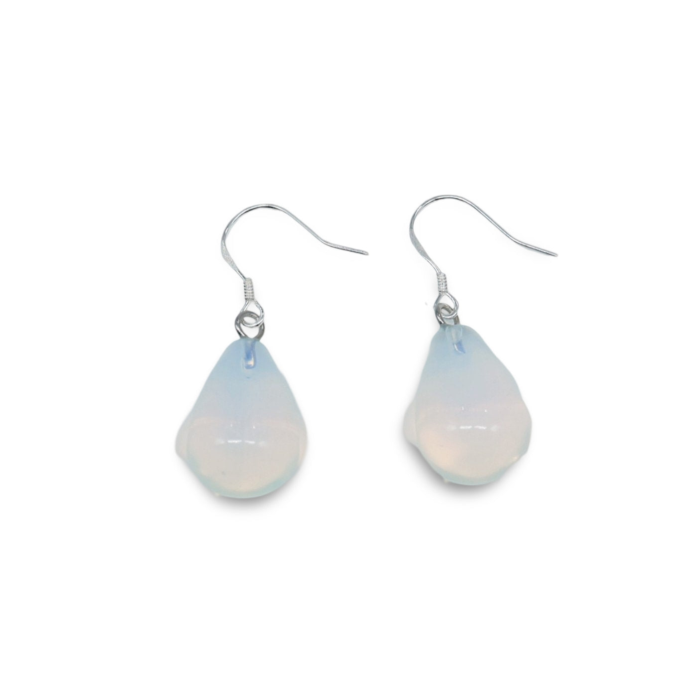 Earring - Natural Stone with 925 Sterling Silver Earring Hooks Opalite