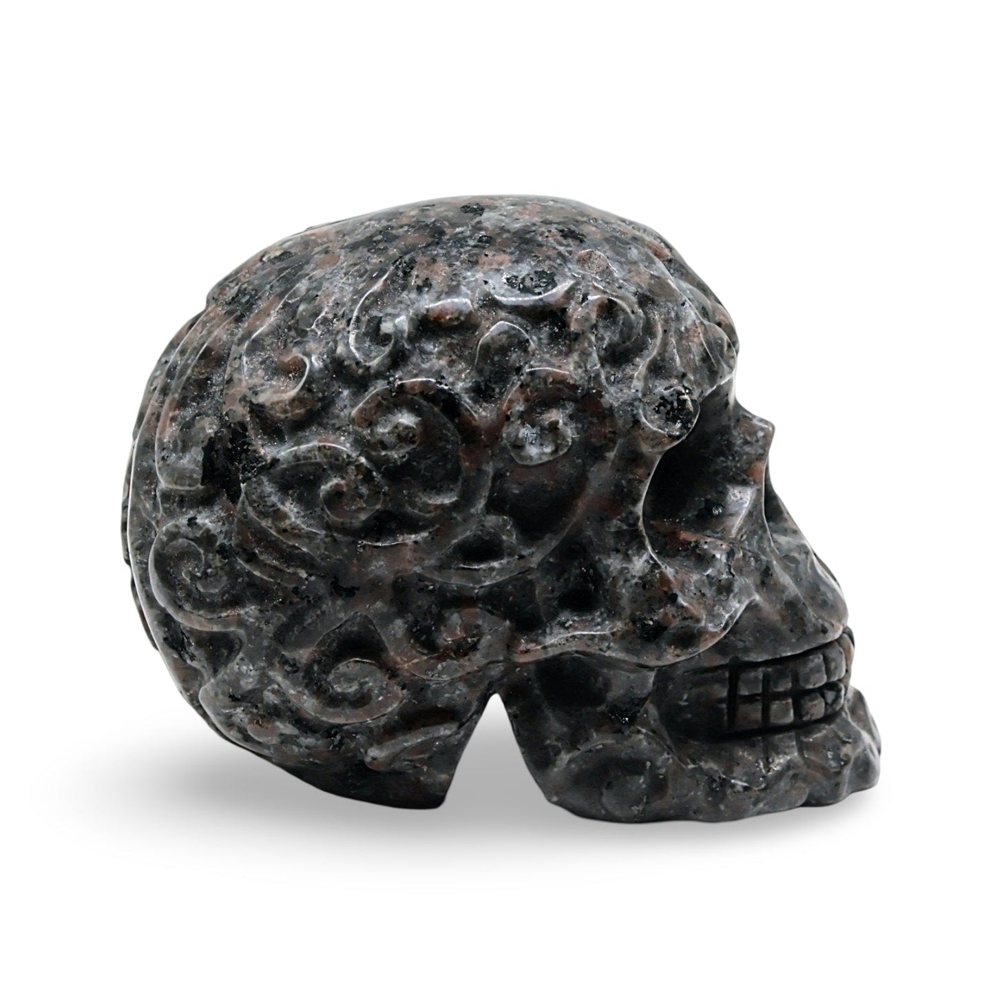 Stone - Flame Stone (Yooperlite) Skull Specimen - Polished