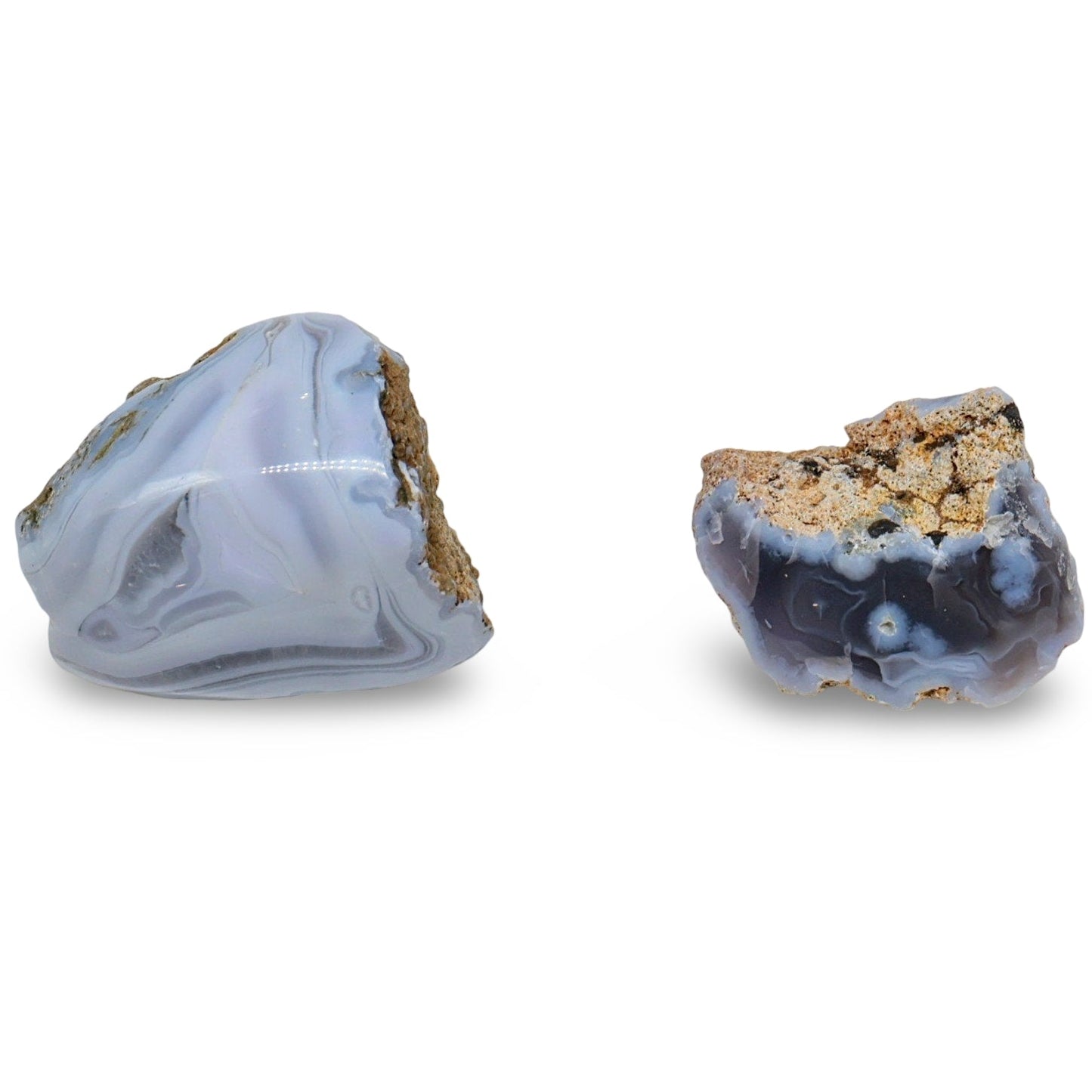 Stone - Blue Chalcedony - Rough Polished 1 Side