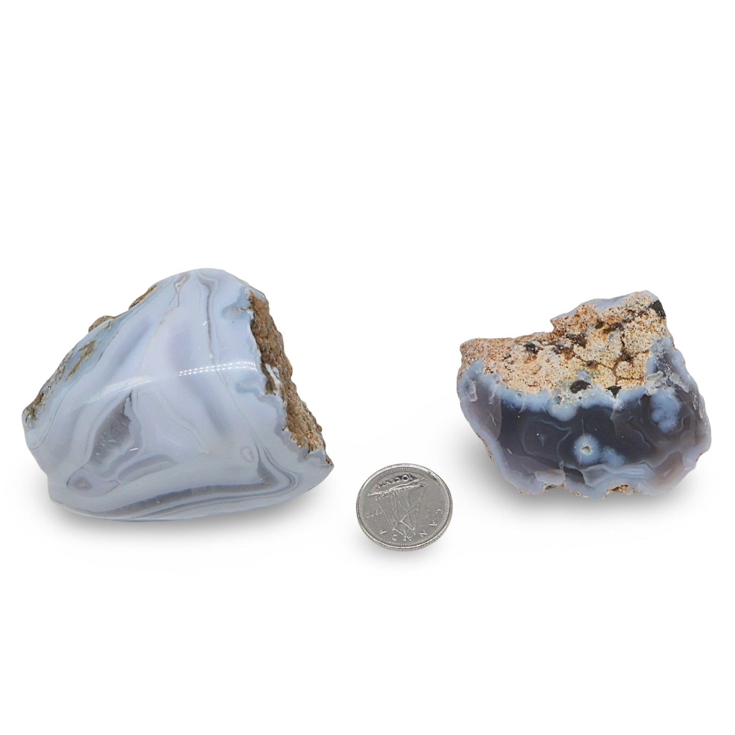 Stone - Blue Chalcedony - Rough Polished 1 Side