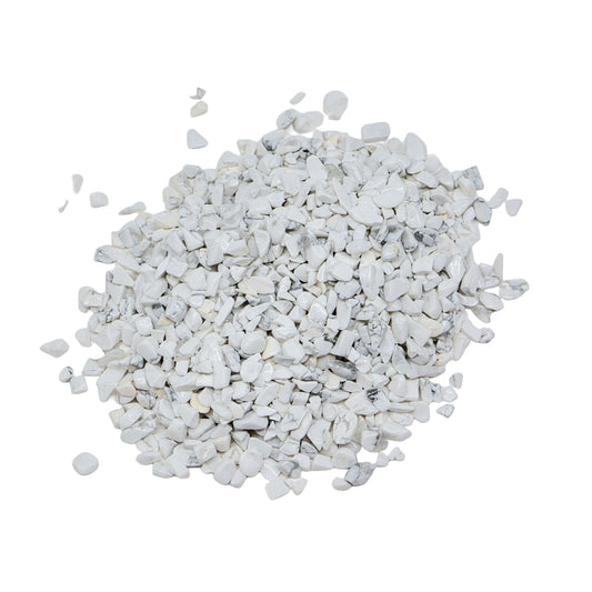 Stone - Tumbled Chips - White Howlite - 3 to 5mm