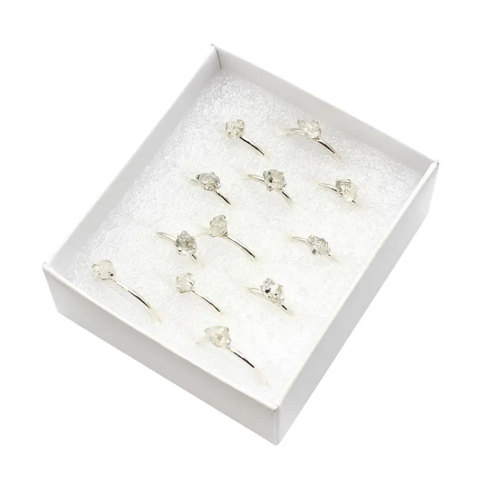 Ring - Assorted Shaped - Raw Herkimer Diamond on 925 sterling silver