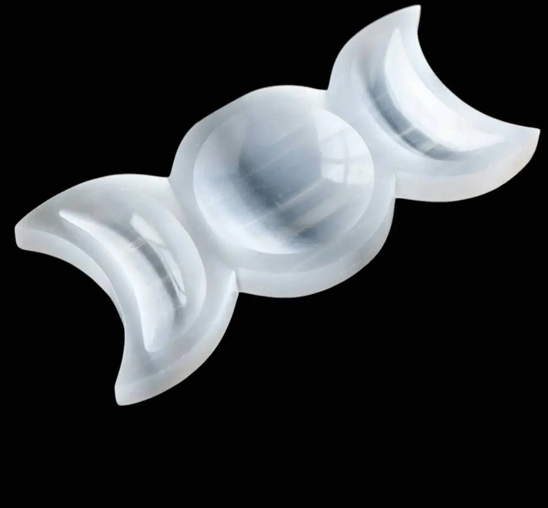 Déco Maison - Bol en Sélénite - Triple Lune