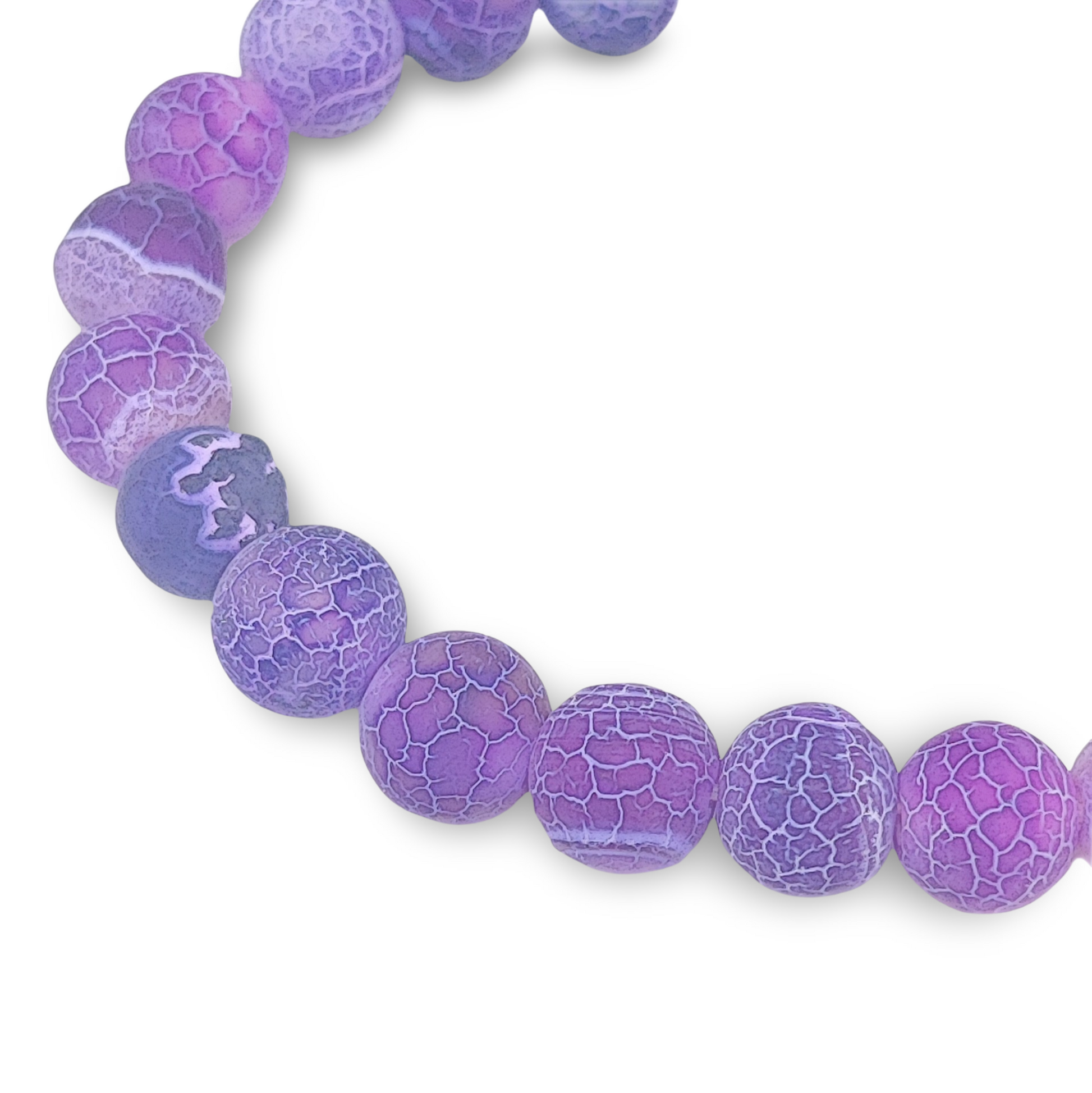Bracelet - Purple Agate - Frosted -8mm