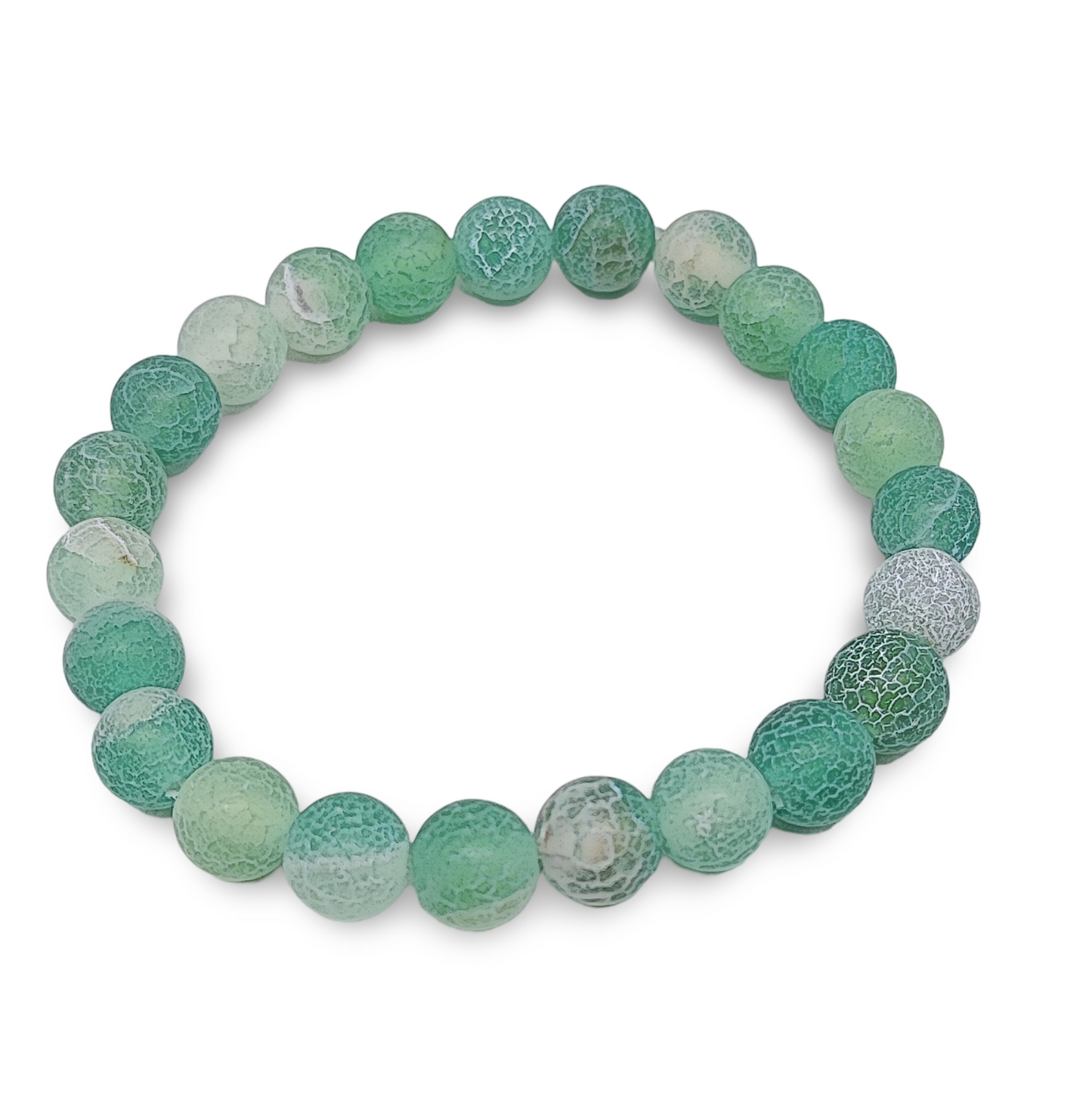 Bracelet - Green Agate - Frosted - 8mm