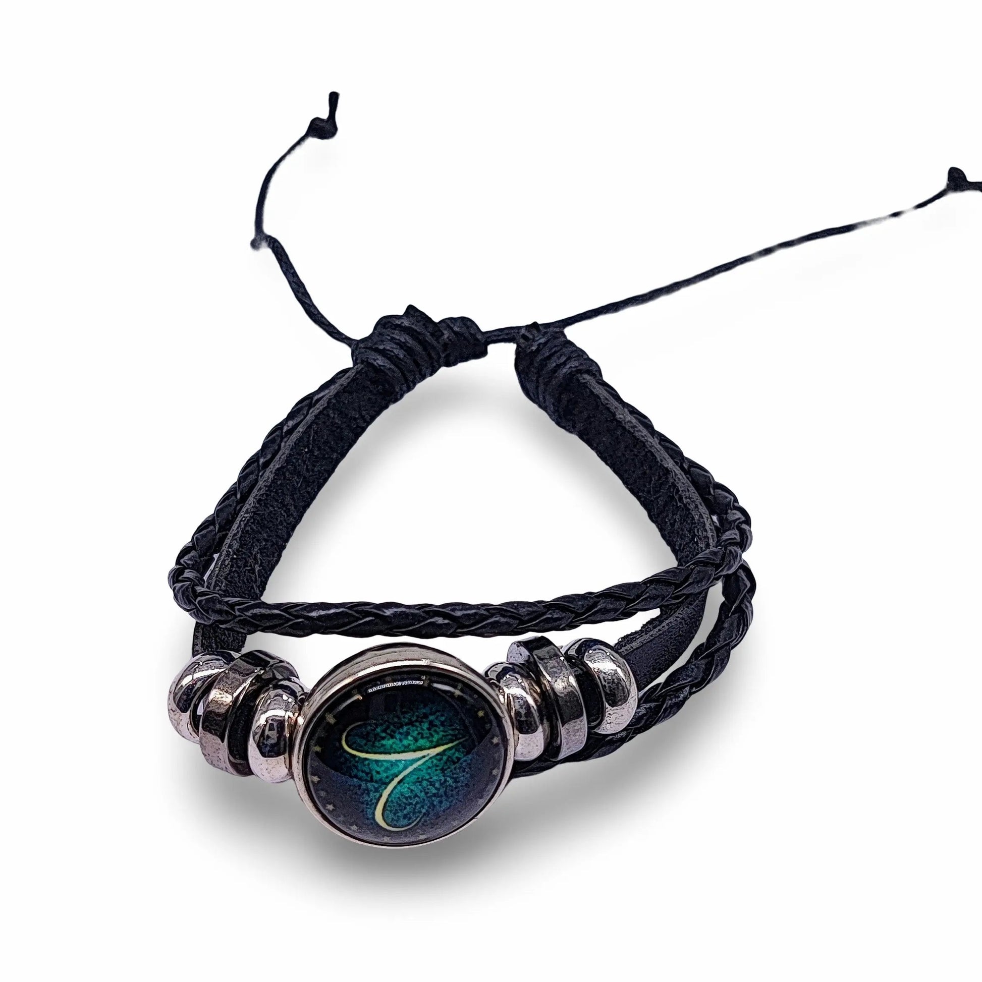 Bracelet -Leather -Celestial Zodiac Sign & Constellation Aries Zodiac March 21 - April 19
