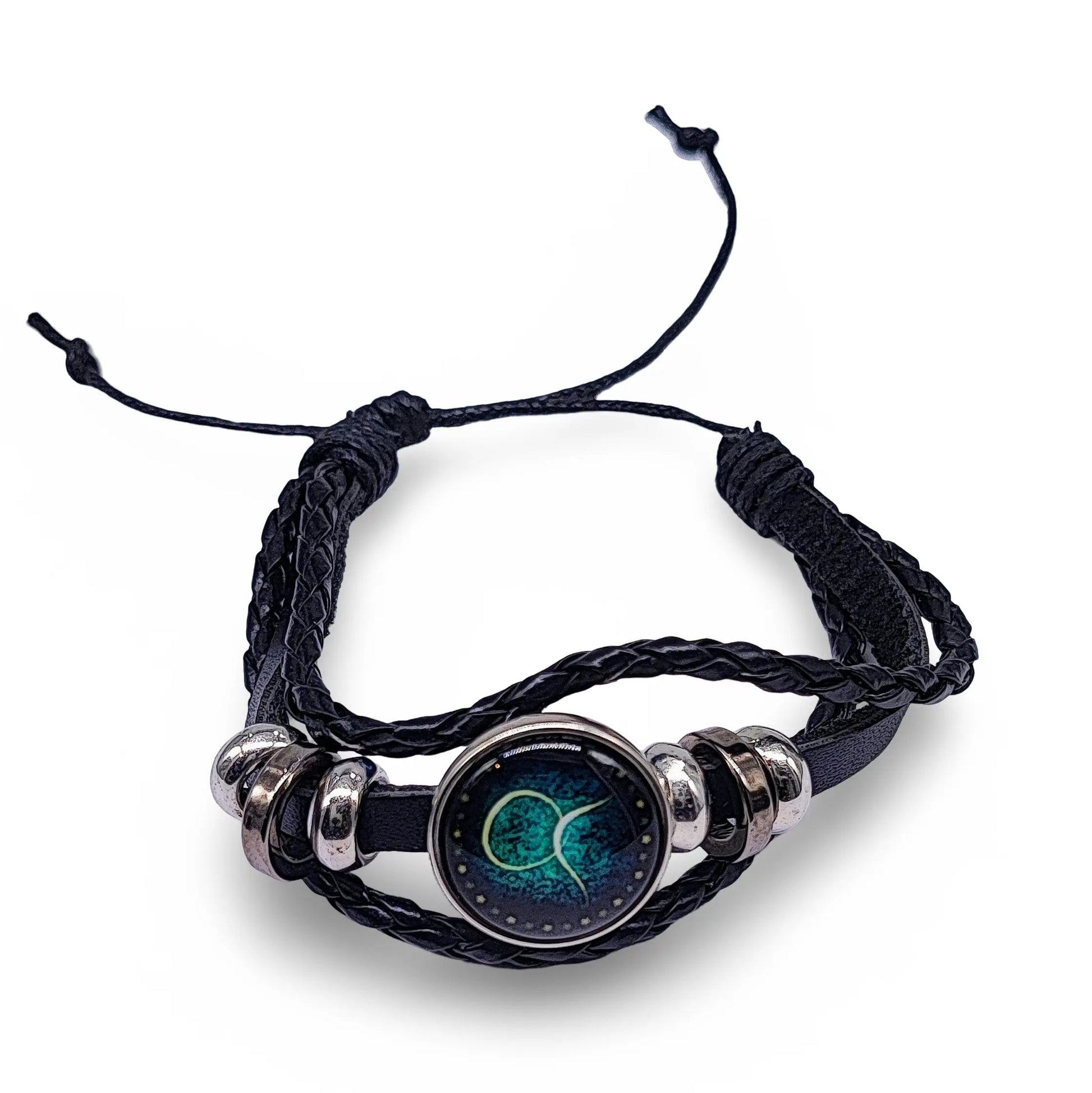 Bracelet -Leather -Celestial Zodiac Sign & Constellation Taurus Zodiac April 20 - May 20