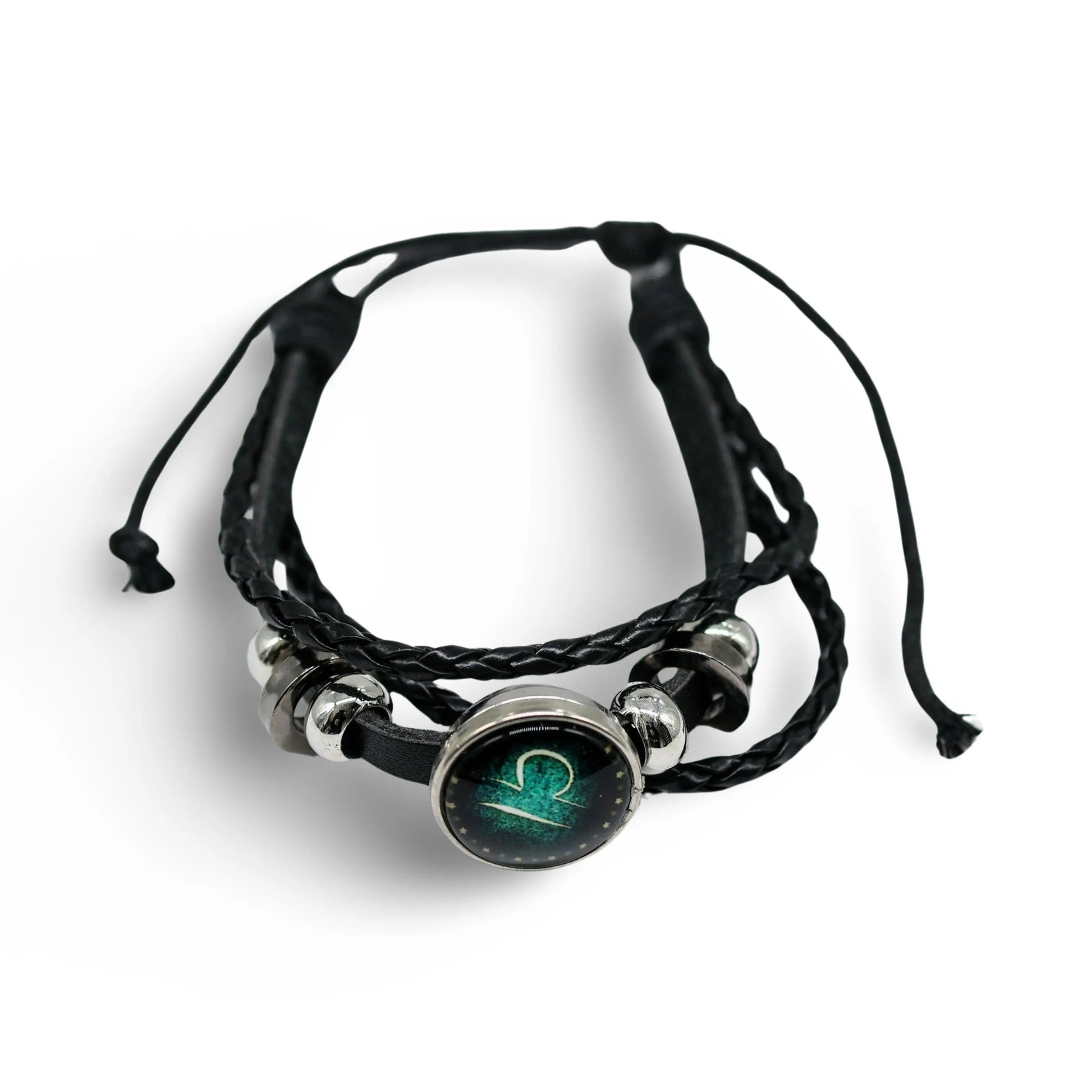 Bracelet -Leather -Celestial Zodiac Sign & Constellation Libra Zodiac September 23 - October 22