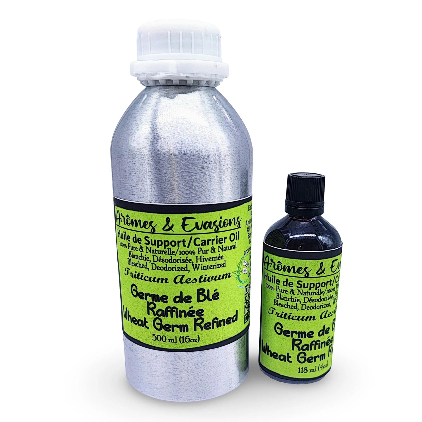 Carrier Oil -Wheat Germ -Refined -Bleached -Deodorized -Winterized -Carrier Oil -Arômes & Évasions