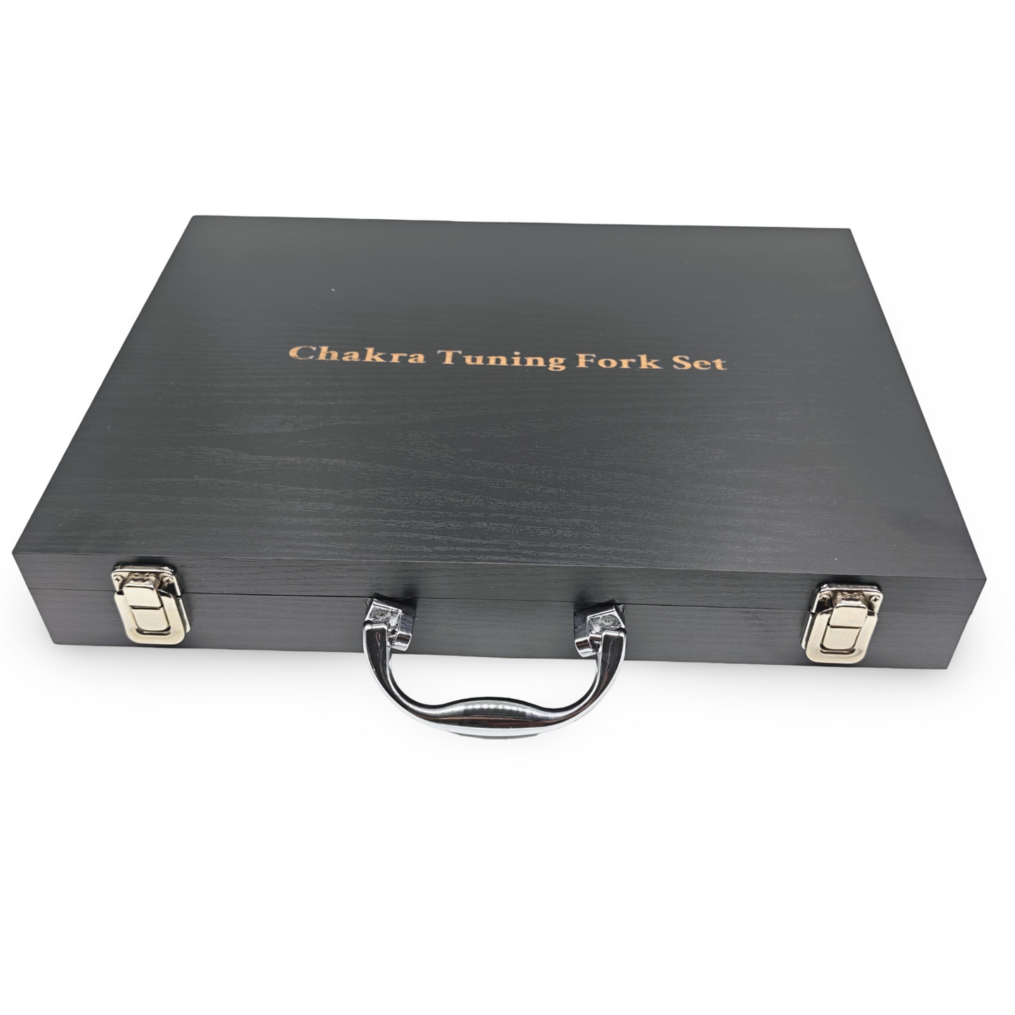 Meditation Accessories - Chakra 8 Tuning Forks Kit - Wood Box