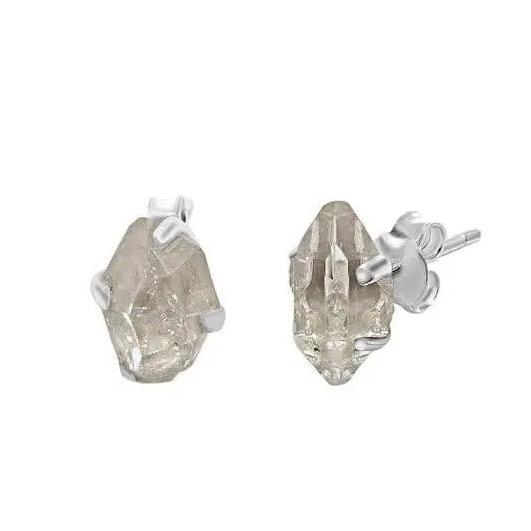 Earrings - 925 Sterling - Herkimer Diamond Sterling Silver Stud