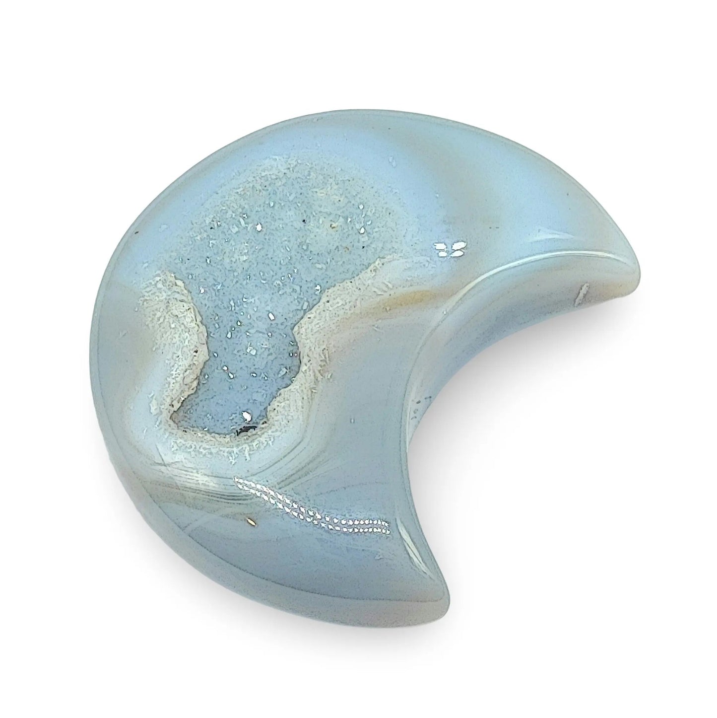 Geode -Agate Druzy -Moon Shape