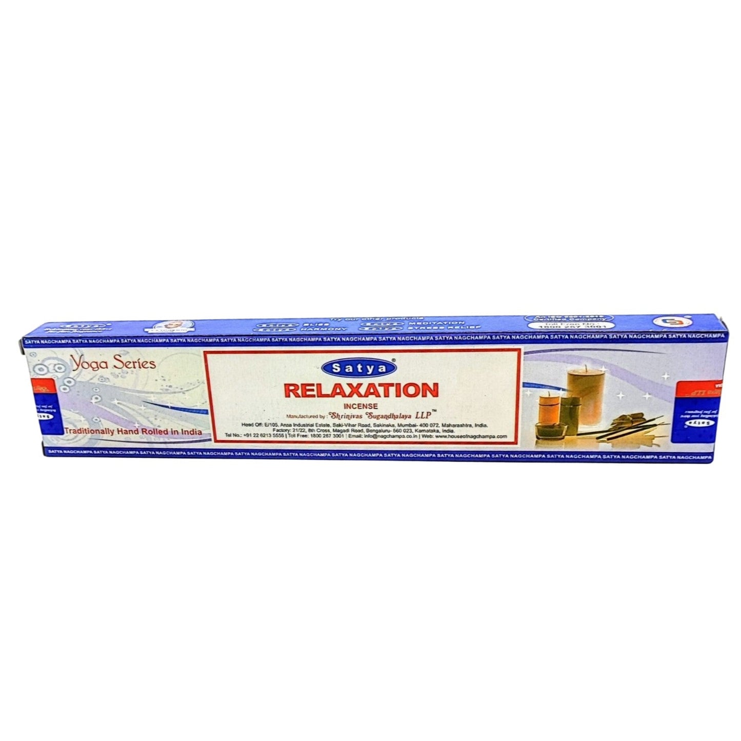 Incense Sticks -Satya -Relaxation -Yoga Series -Box of 15g