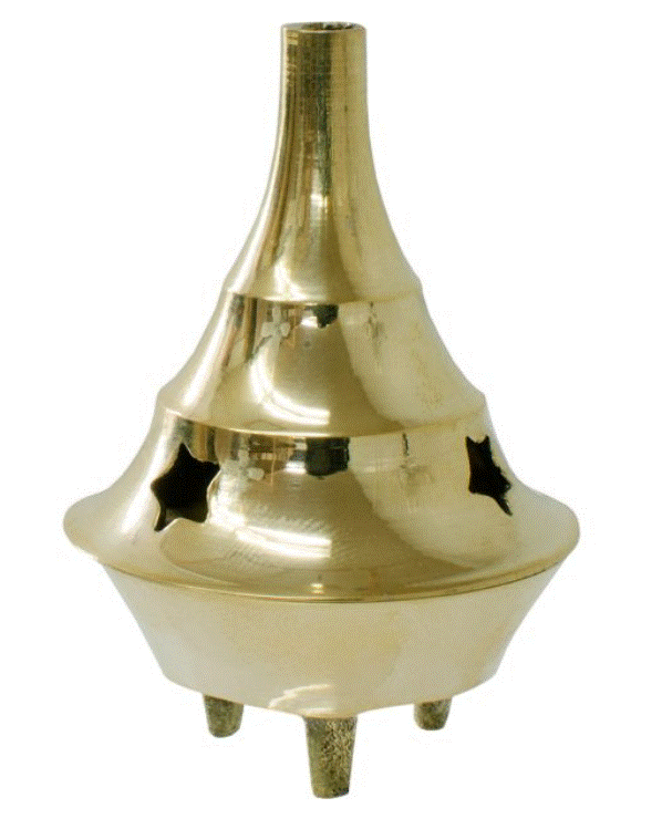 Incense Burner - Gold Brass Assorted - For Cone & Resin