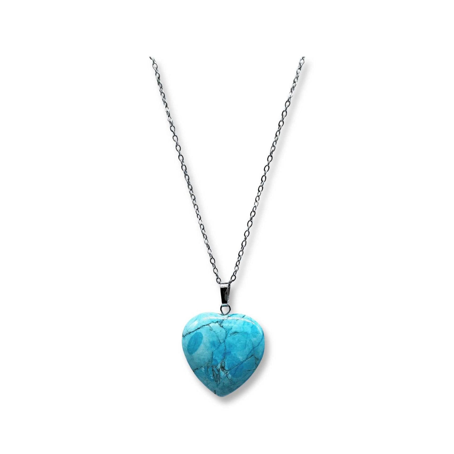 Necklace - Heart Shaped - Turquoise