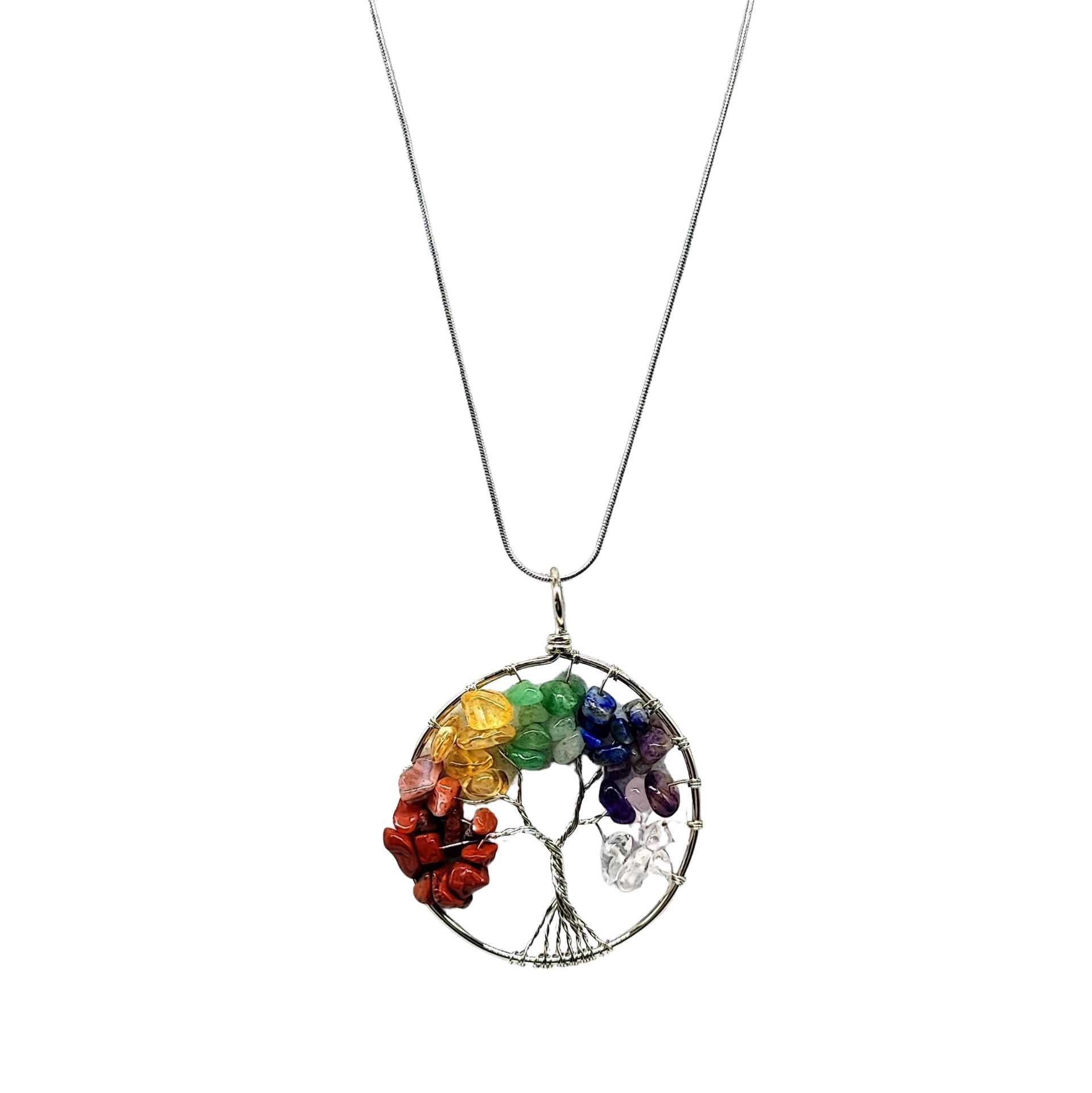 Necklace -Tree of Life Chakras -1.5″