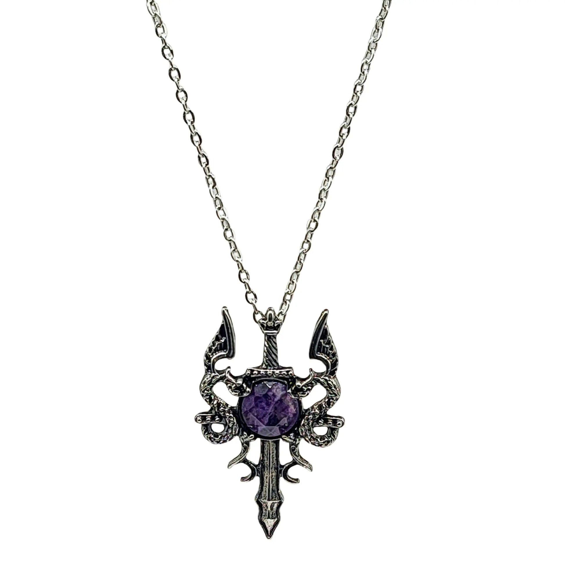 Necklace - Dragon Sword - Amethyst