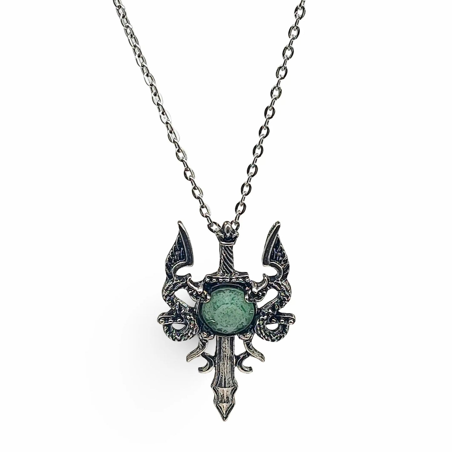 Necklace -Dragon Sword -Green Aventurine