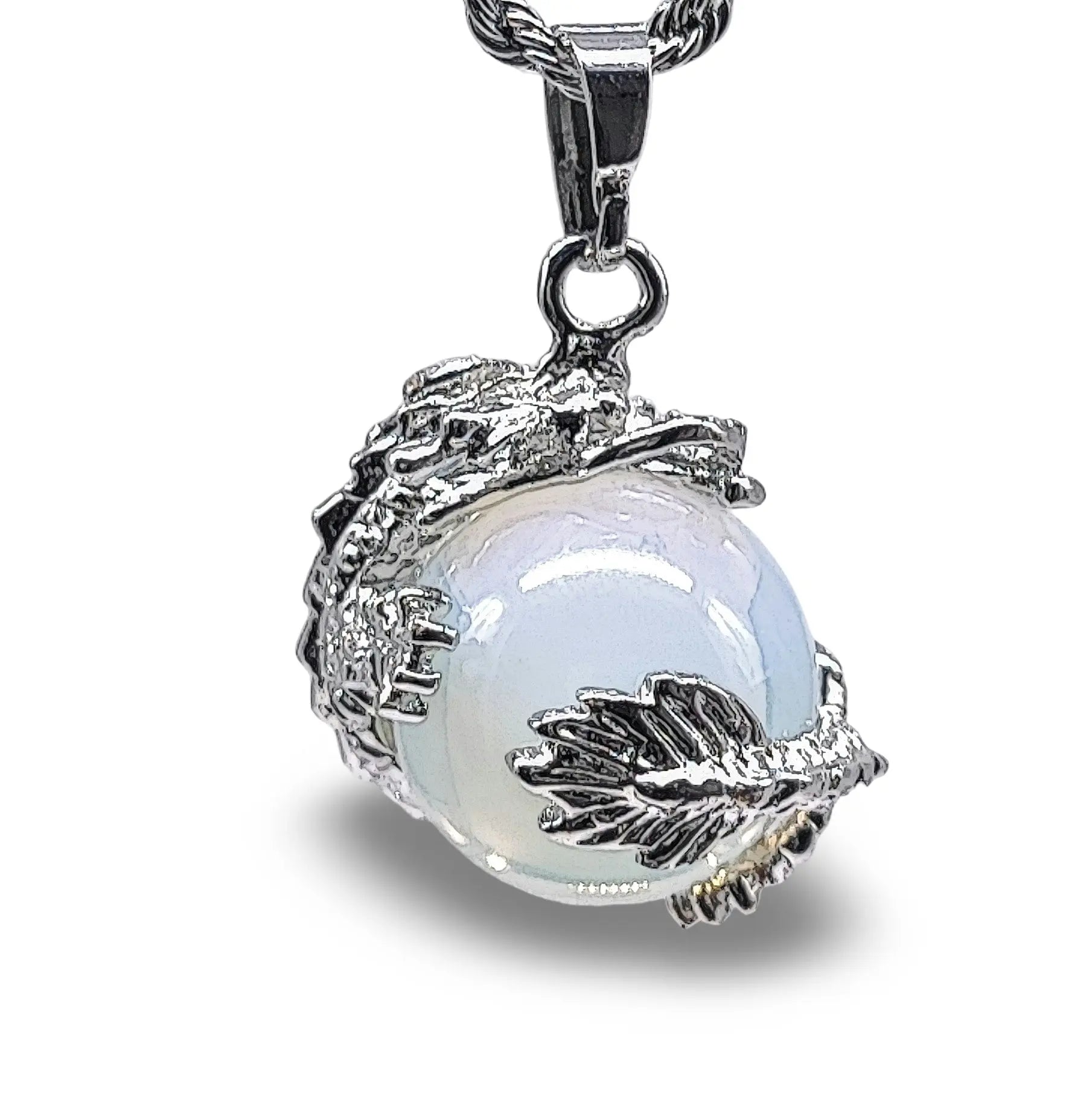 Necklace - Dragonfire - Opalite Crystal Ball