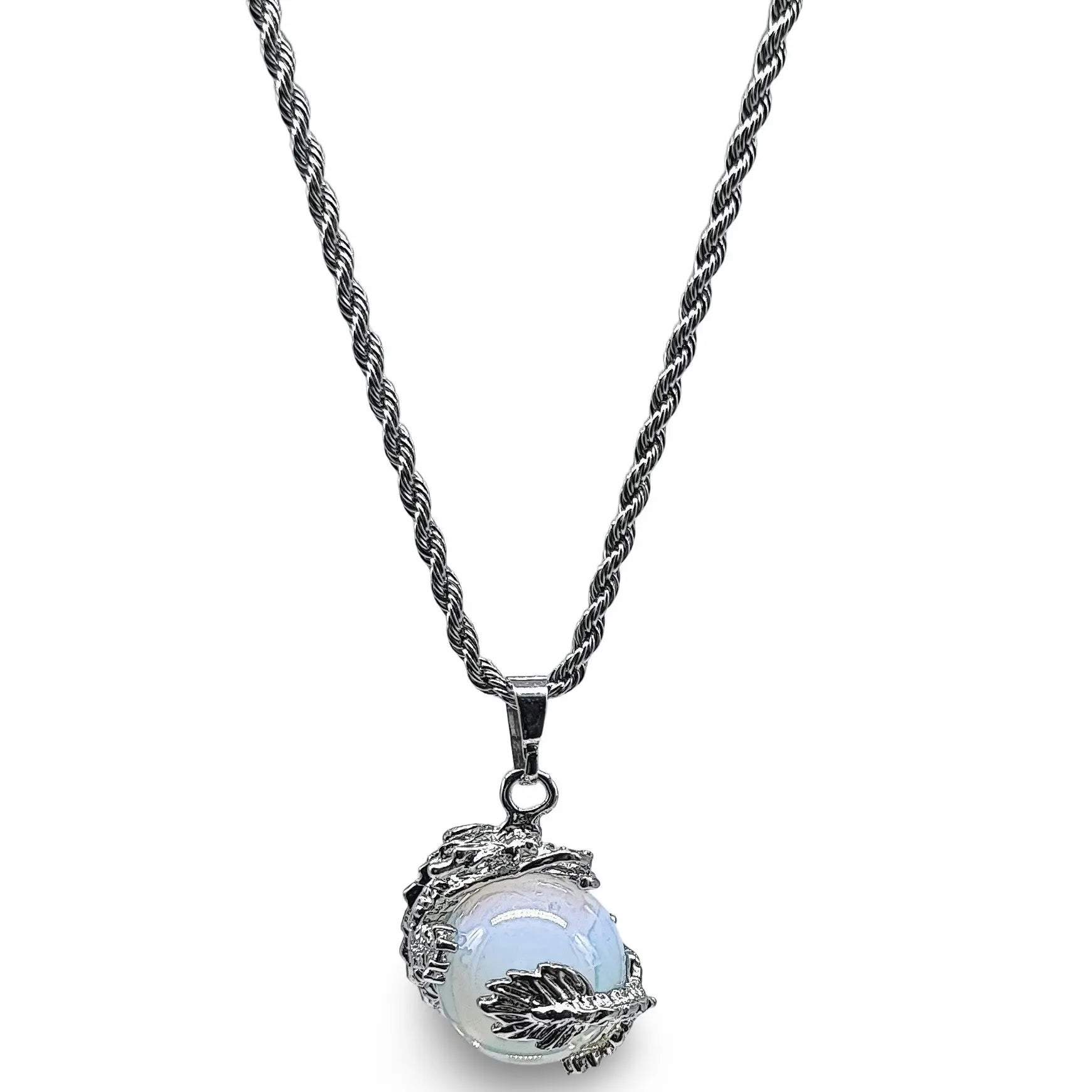 Necklace - Dragonfire - Opalite Crystal Ball